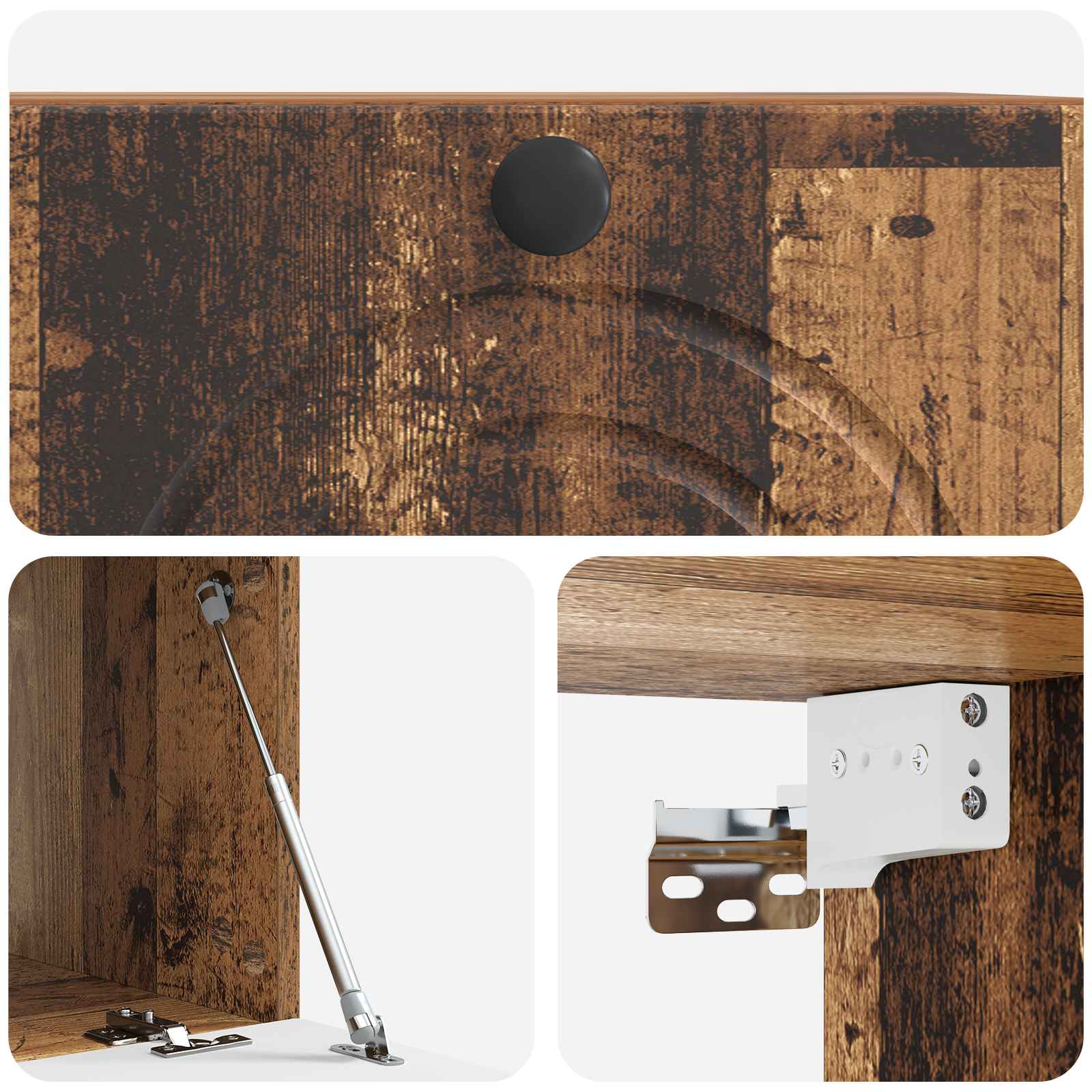 Meuble TV mural Bois ancien 59,5 x 41 x 30 cm Bois d'ingénierie - XIOS