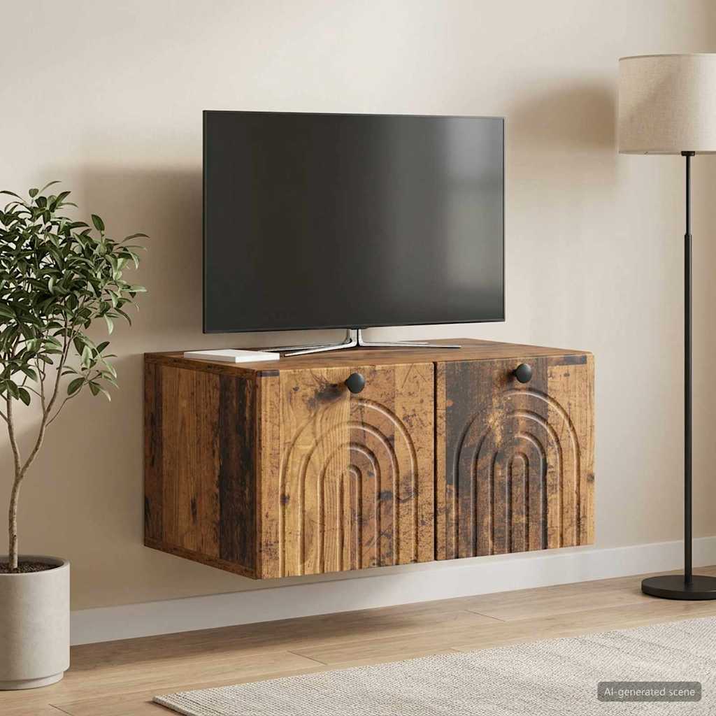 Meuble TV mural Bois ancien 59,5 x 41 x 30 cm Bois d'ingénierie - XIOS