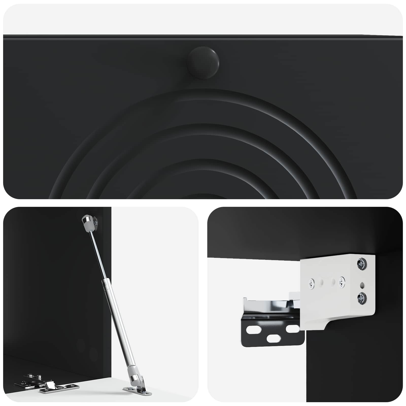 Meuble TV mural Noir 78,5 x 41 x 30 cm Bois d'ingénierie - XIOS