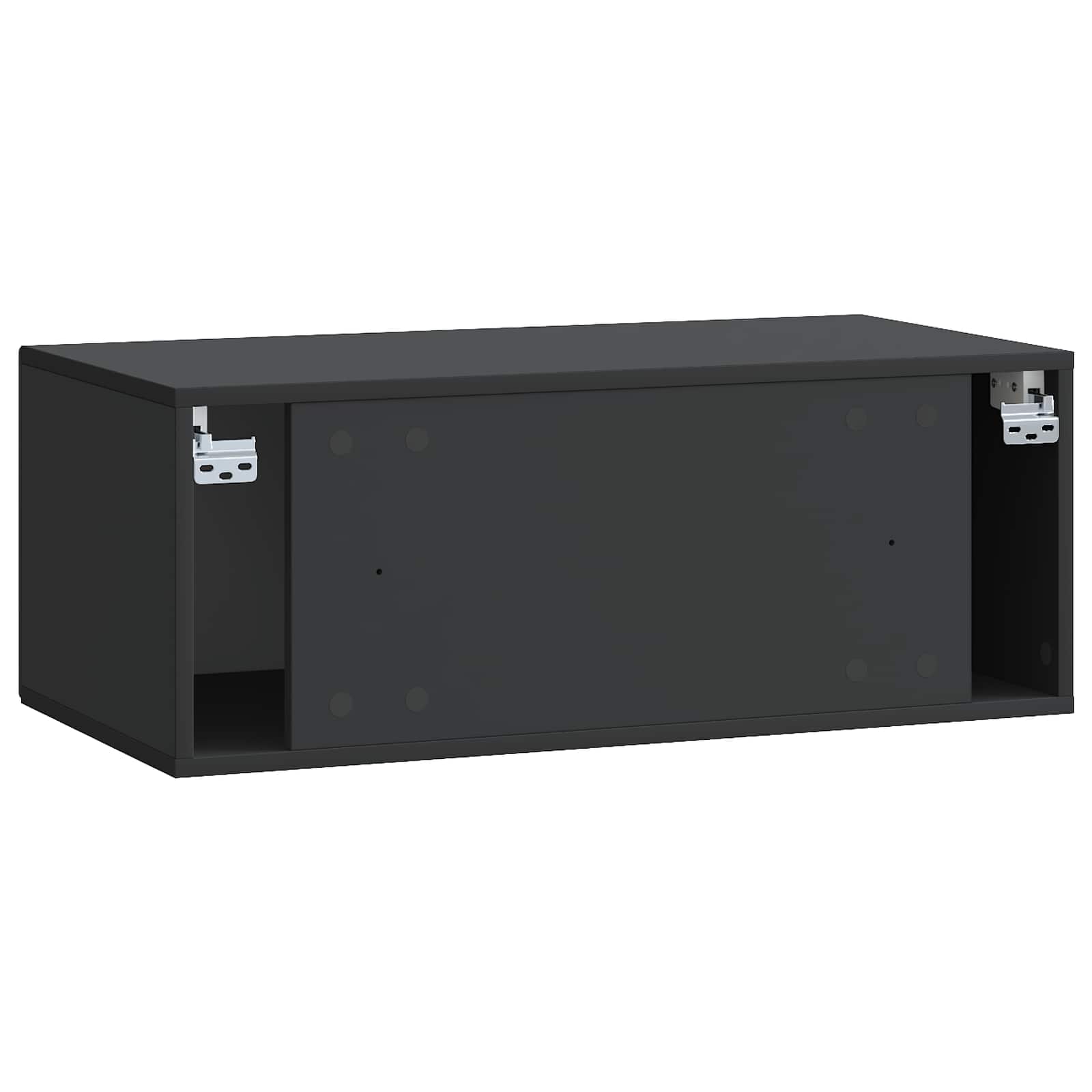 Meuble TV mural Noir 78,5 x 41 x 30 cm Bois d'ingénierie - XIOS