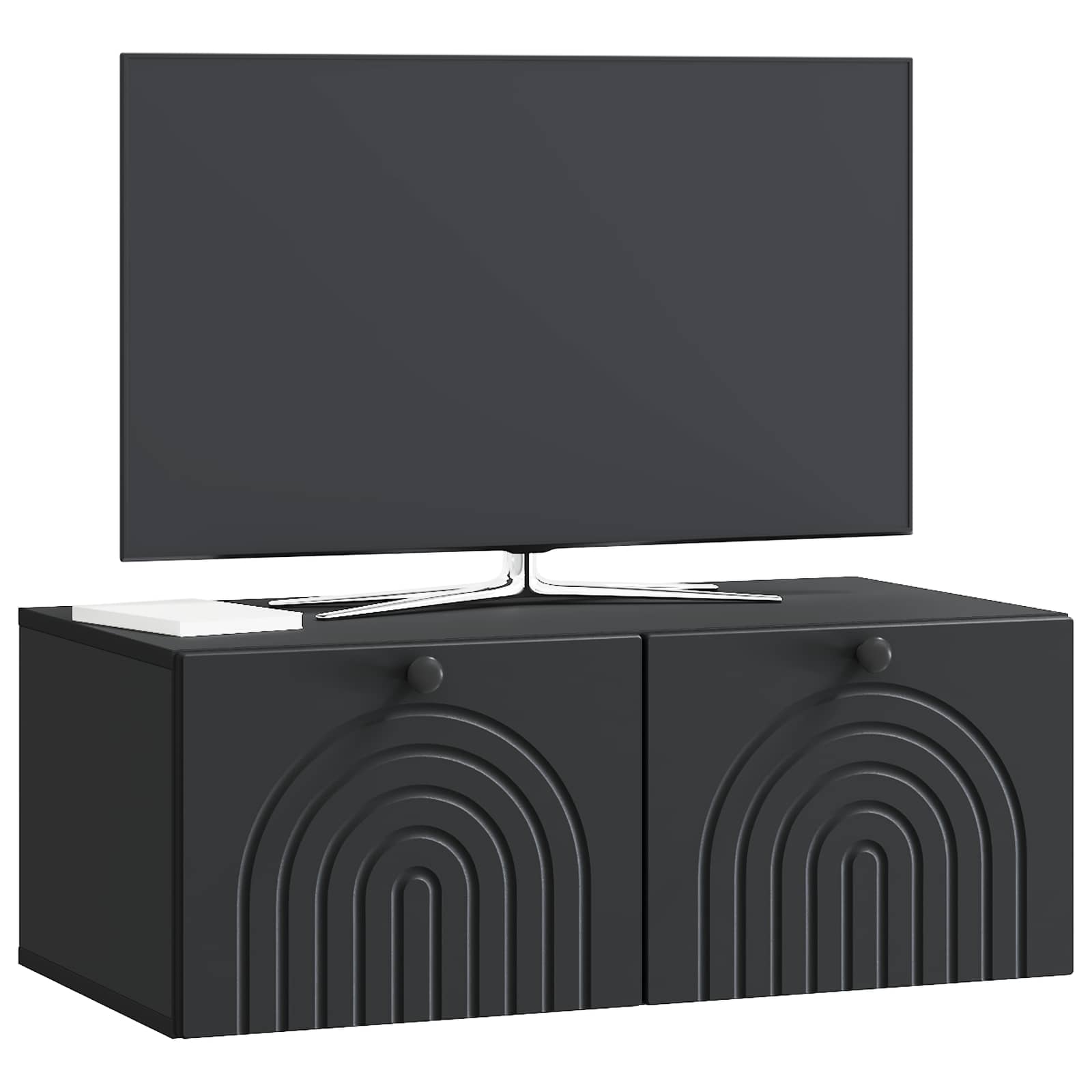 Meuble TV mural Noir 78,5 x 41 x 30 cm Bois d'ingénierie - XIOS