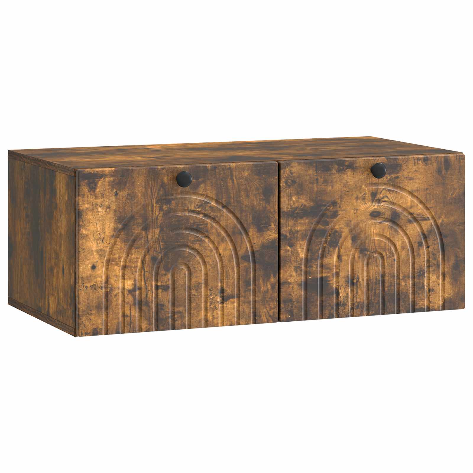 Meuble TV mural Chêne fumé 78,5 x 41 x 30 cm Bois d'ingénierie - XIOS