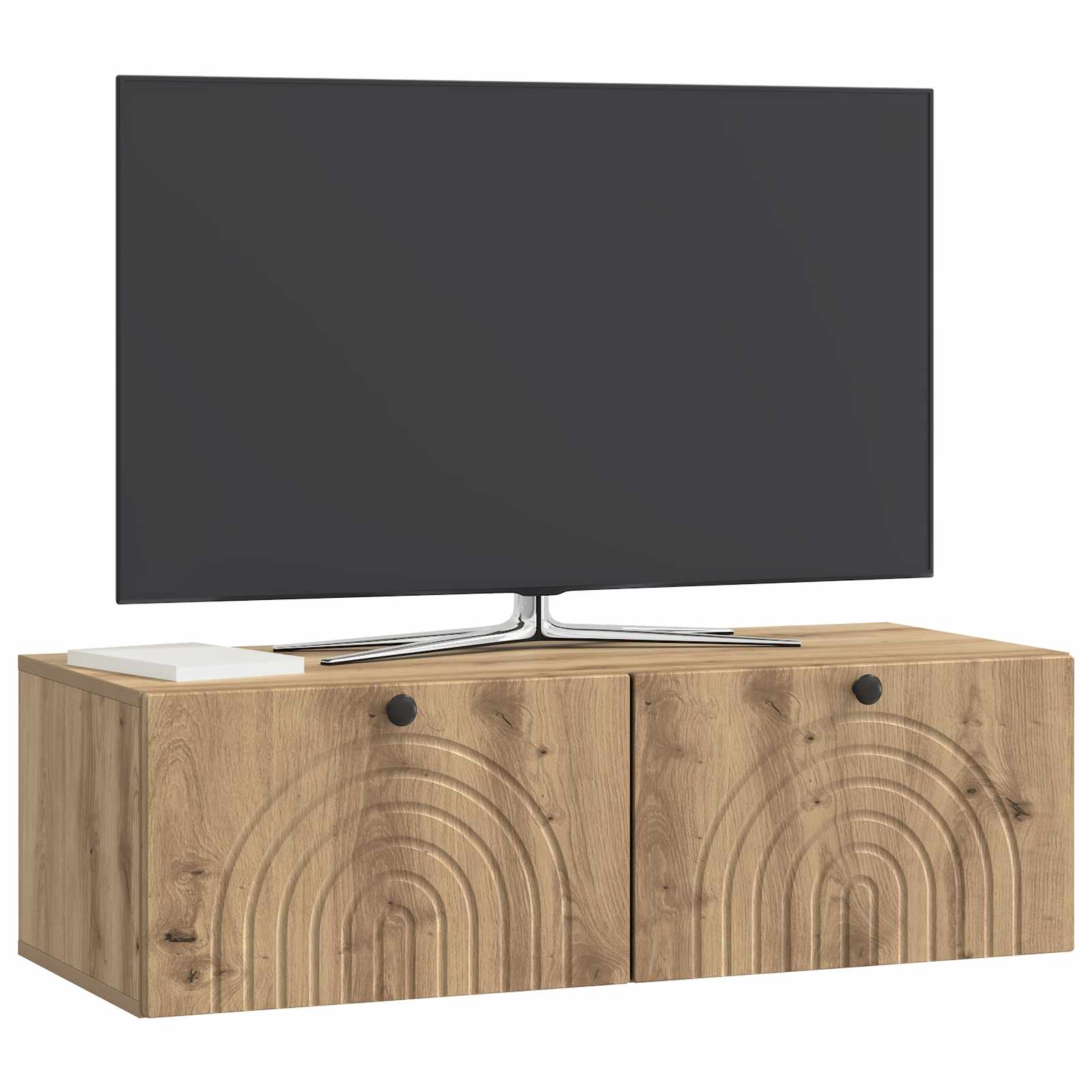 Meuble TV mural Montage mural Chêne artisanal 99 x 41 x 30 cm - XIOS