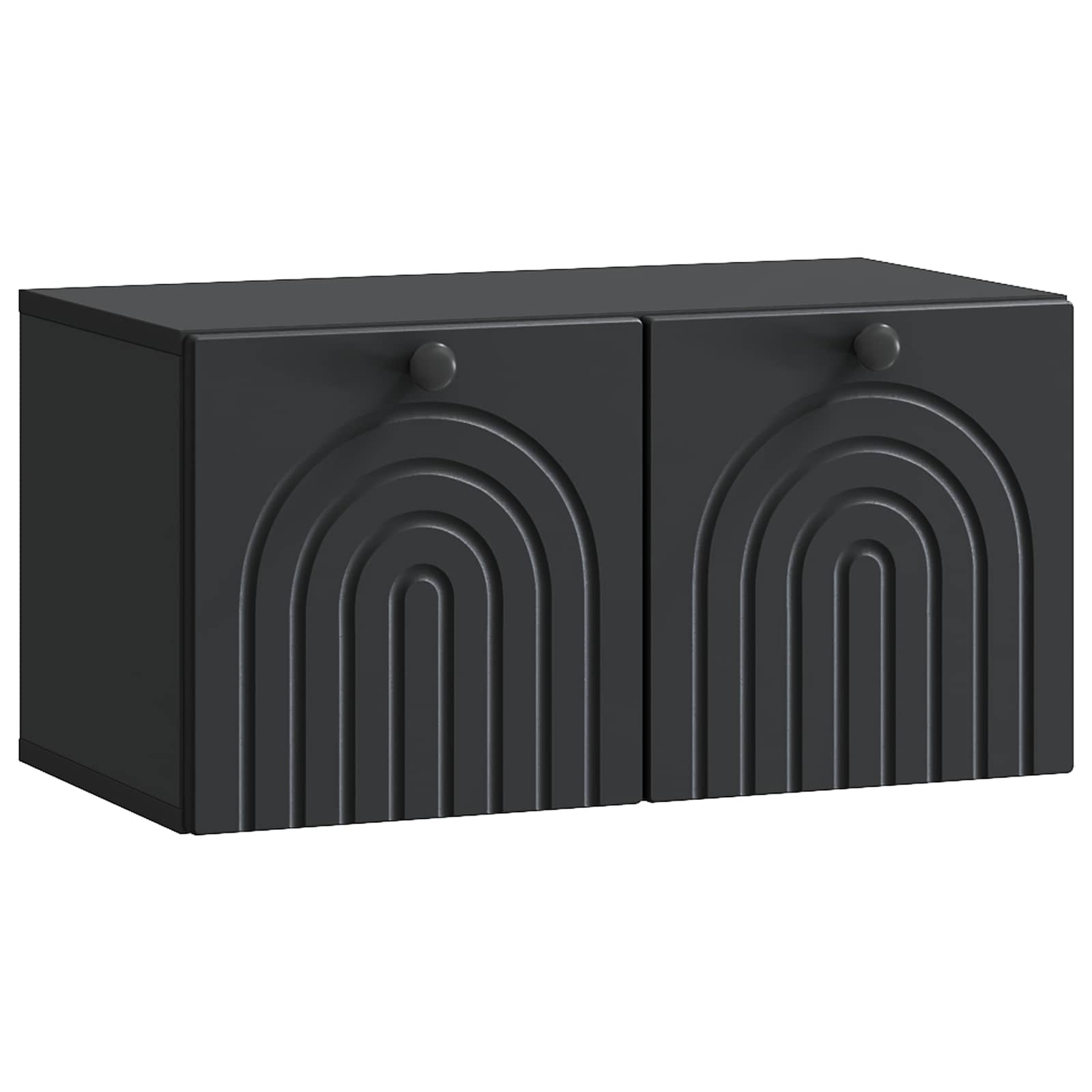 Meuble TV mural Noir 59,5 x 31 x 30 cm Bois d'ingénierie - XIOS