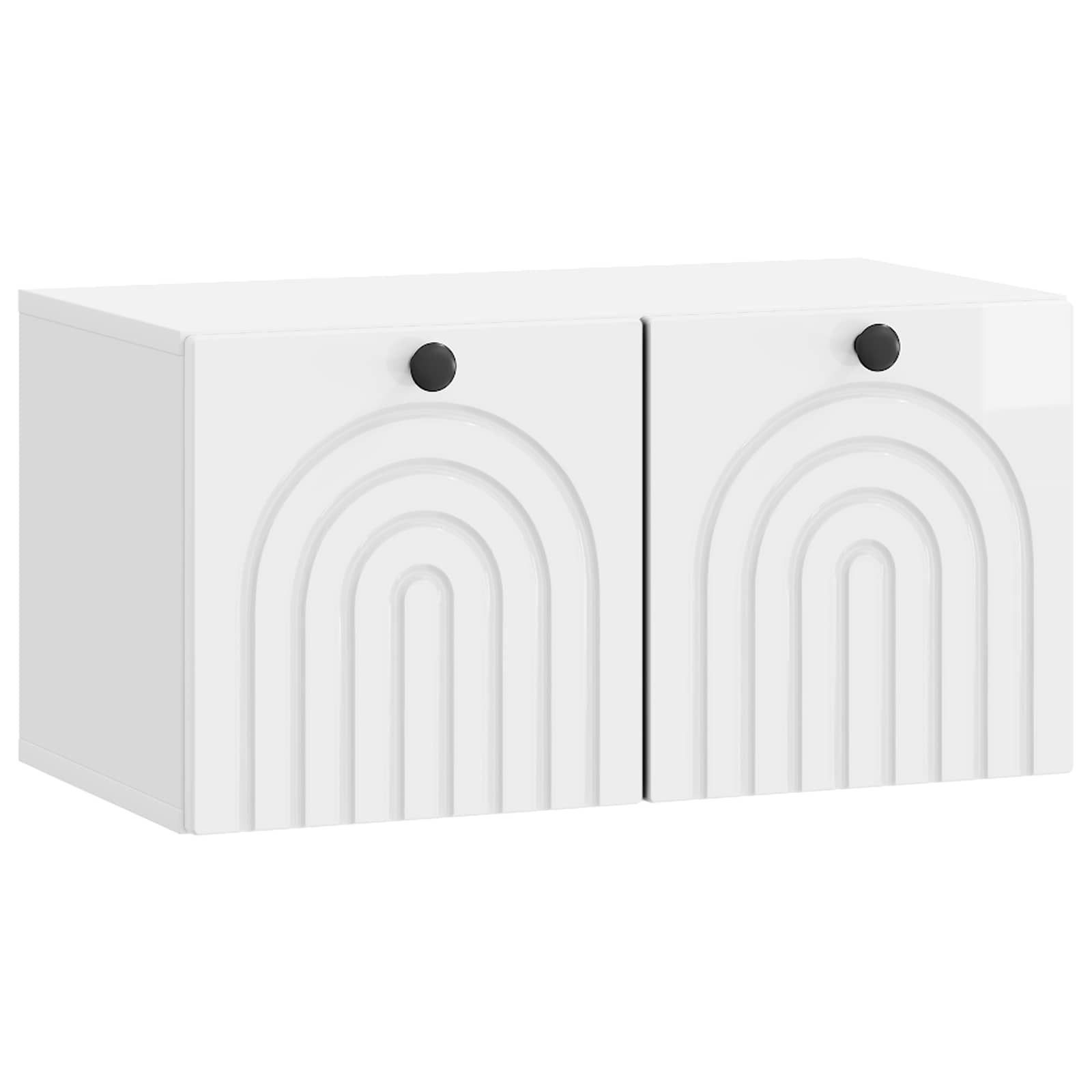Meuble TV mural Montage mural Blanc brillant 59,5 x 31 x 30 cm - XIOS