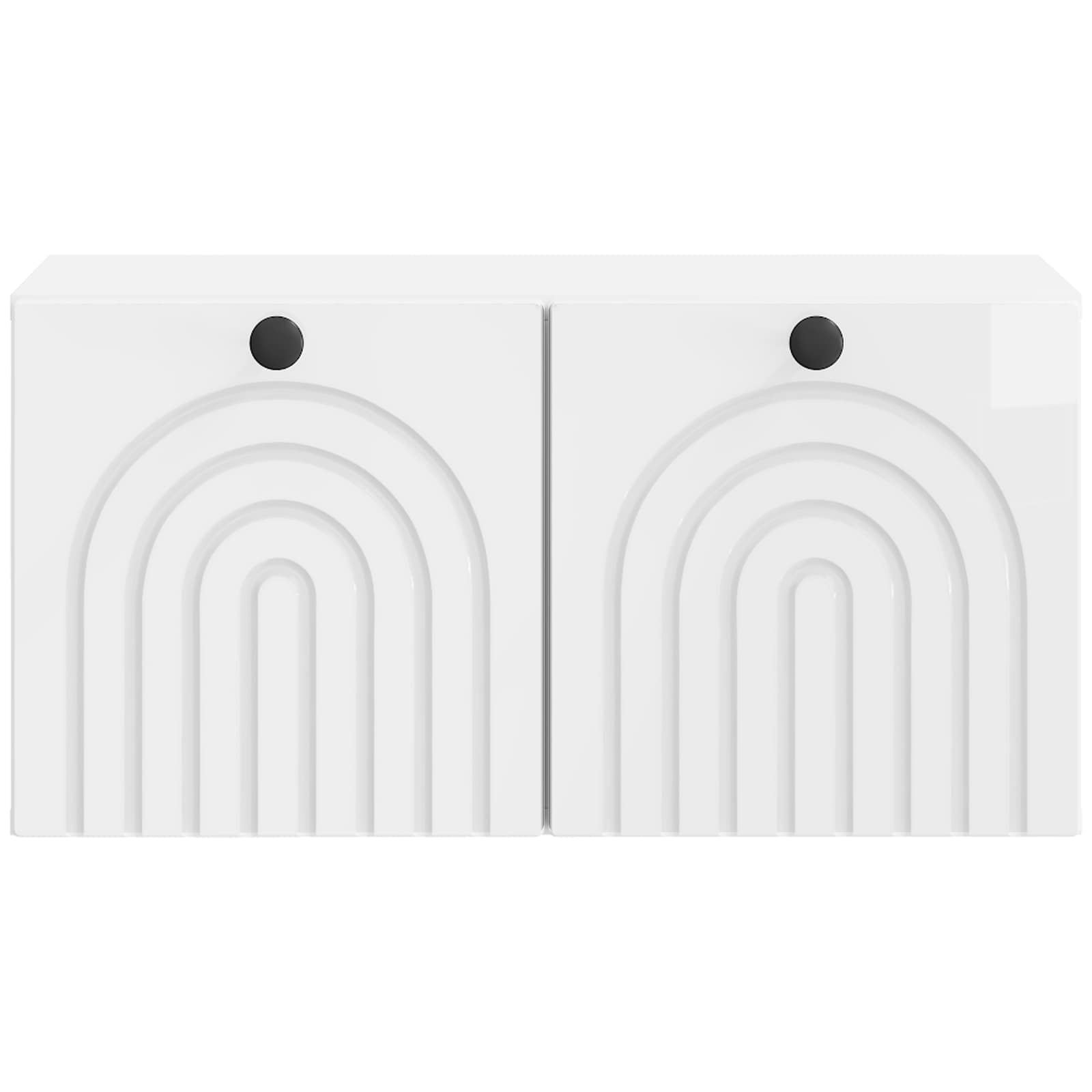 Meuble TV mural Montage mural Blanc brillant 59,5 x 31 x 30 cm - XIOS