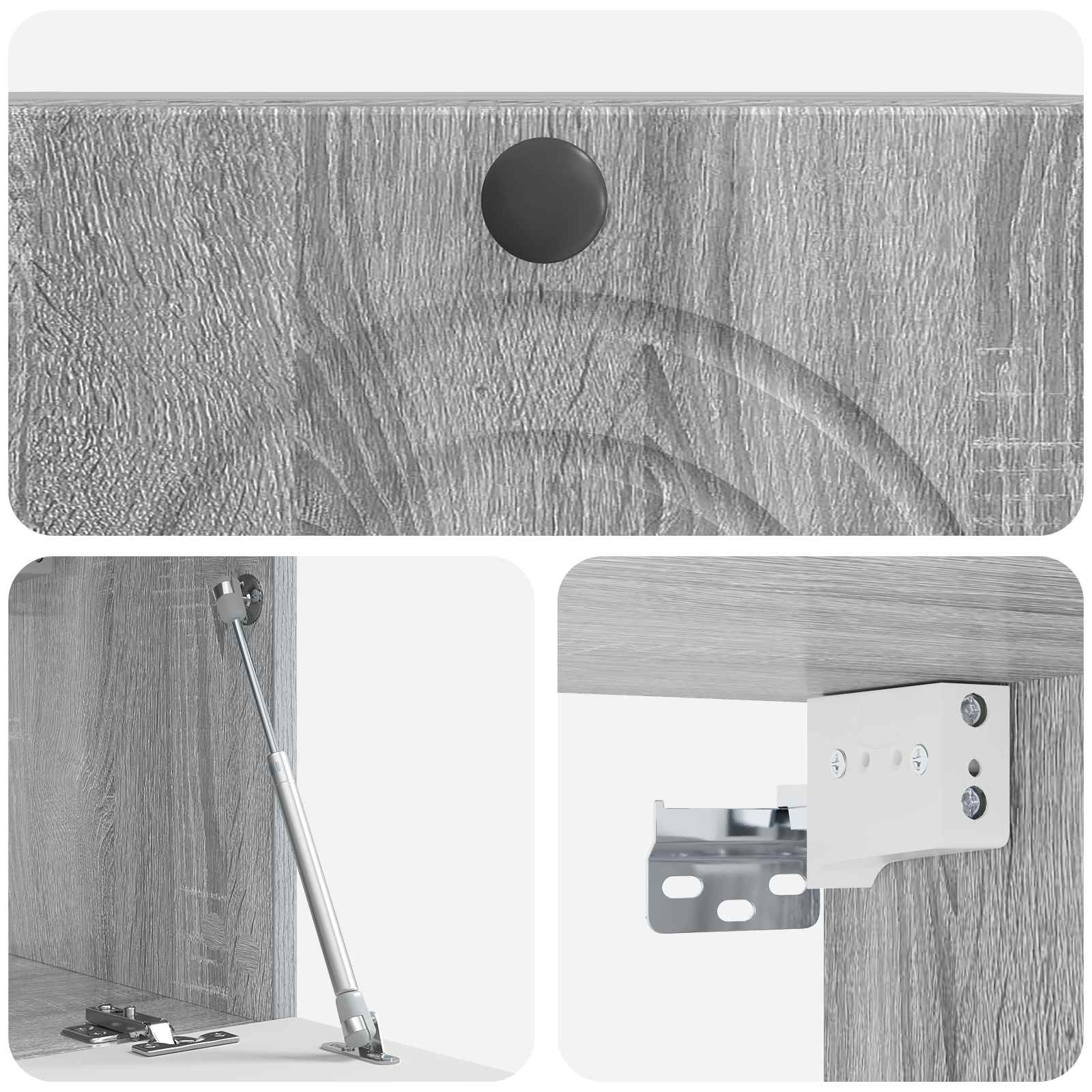 Meuble TV mural Sonoma gris 59,5 x 31 x 30 cm Bois d'ingénierie - XIOS