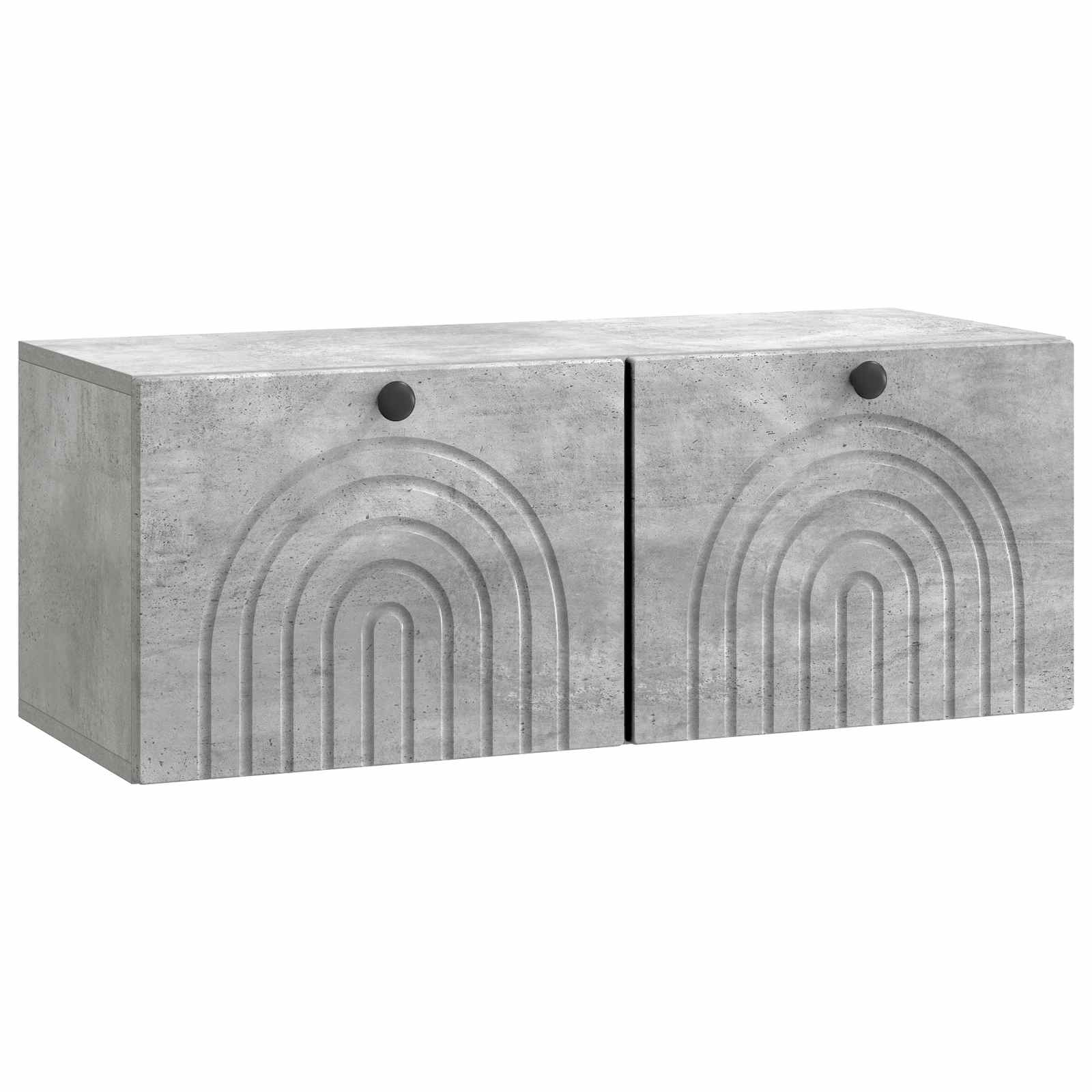 Meuble TV mural Gris béton 78,5 x 31 x 30 cm Bois d'ingénierie - XIOS