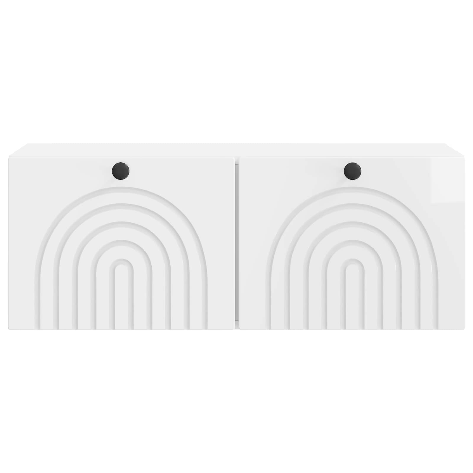Meuble TV mural Montage mural Blanc brillant 78,5 x 31 x 30 cm - XIOS