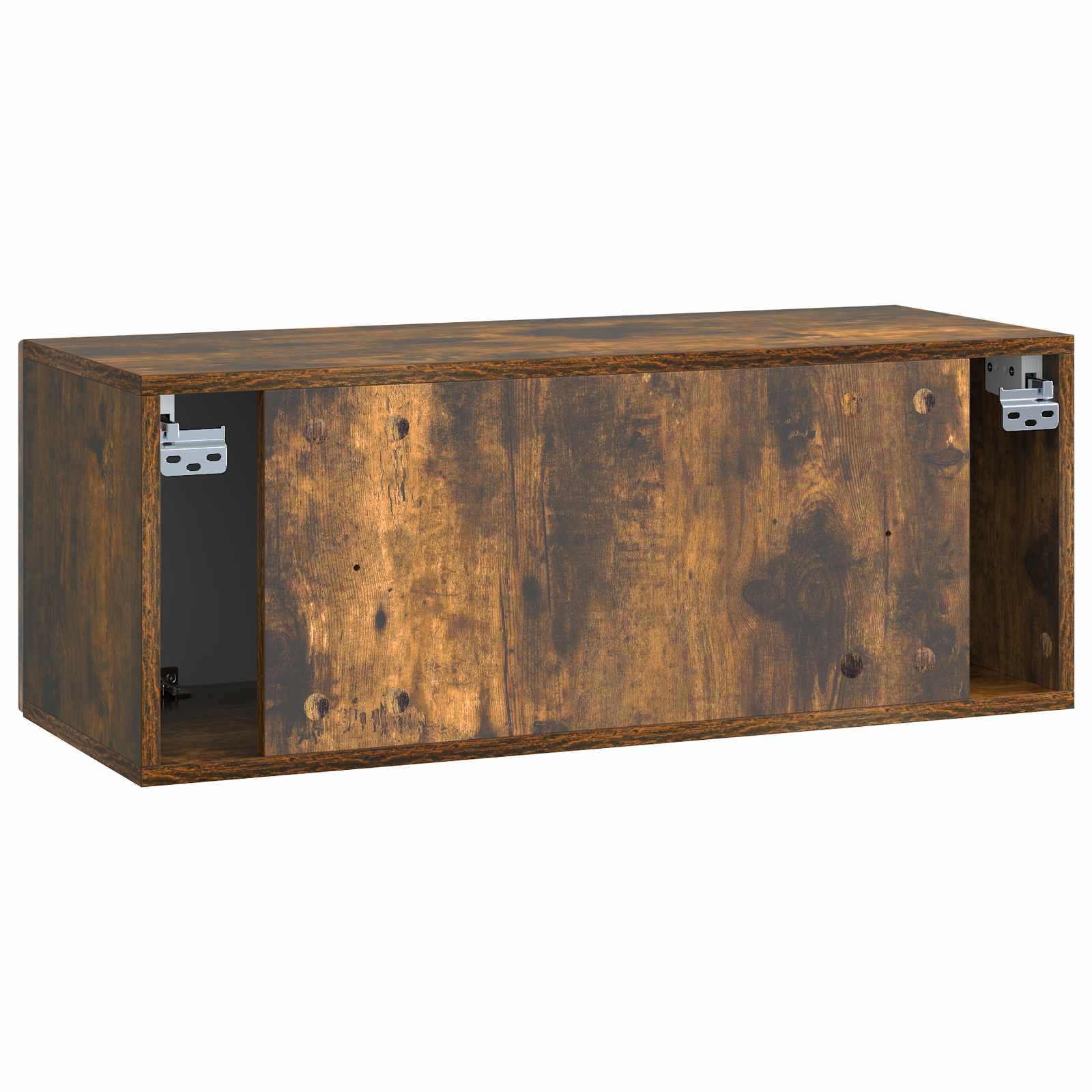 Meuble TV mural Chêne fumé 78,5 x 31 x 30 cm Bois d'ingénierie - XIOS
