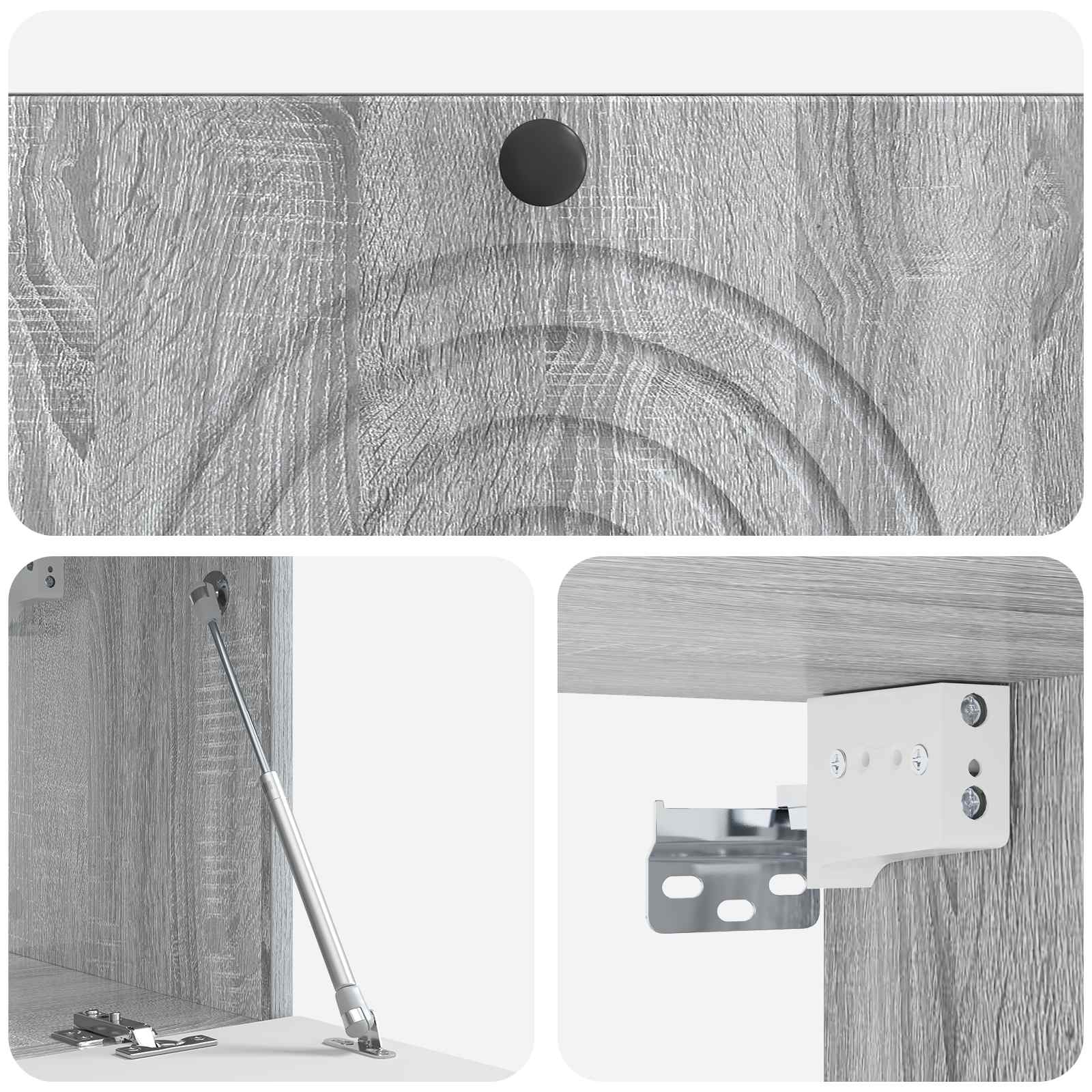 Meuble TV mural Sonoma gris 78,5 x 31 x 30 cm Bois d'ingénierie - XIOS