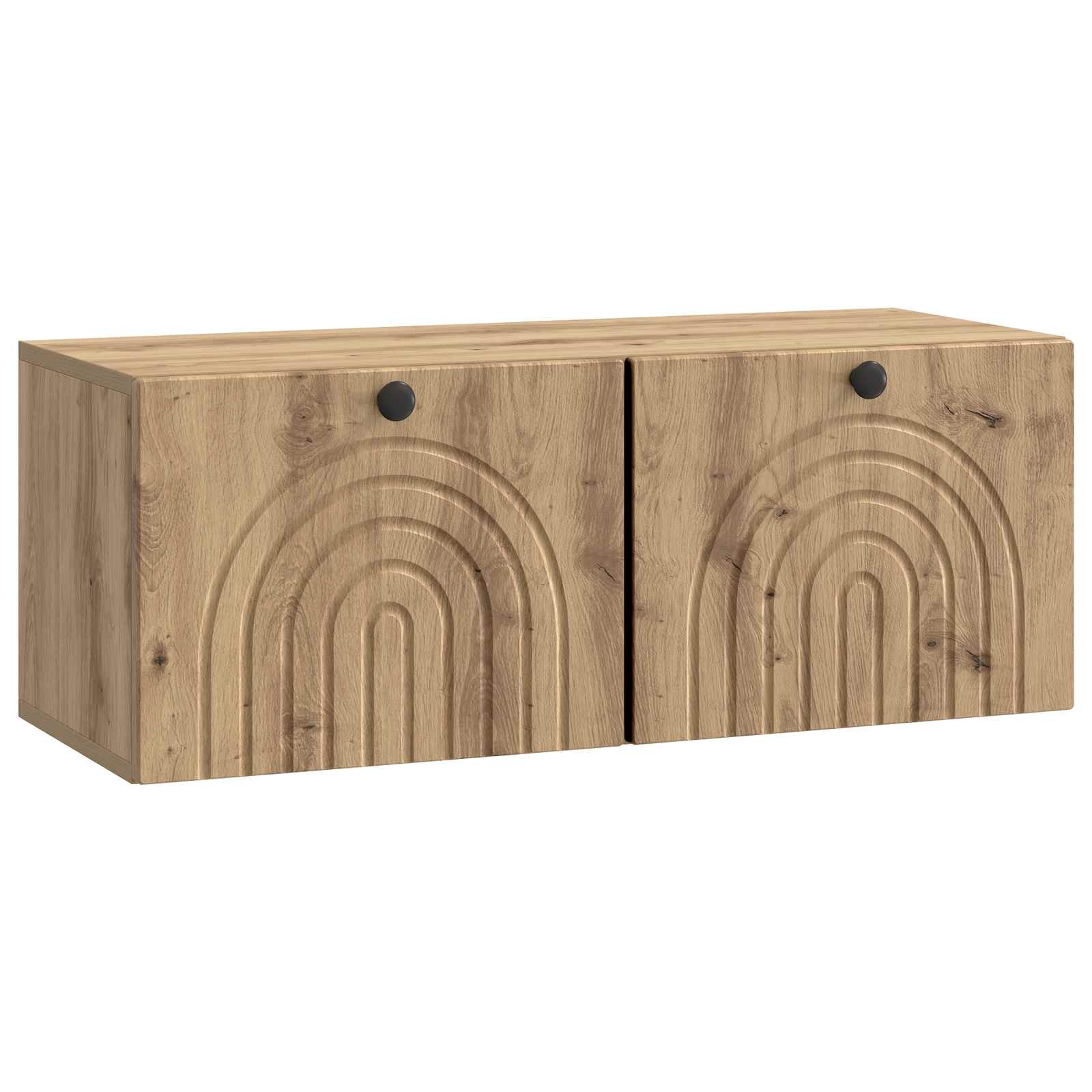 Meuble TV mural 78,5 x 31 x 30 cm Chêne artisanal - XIOS
