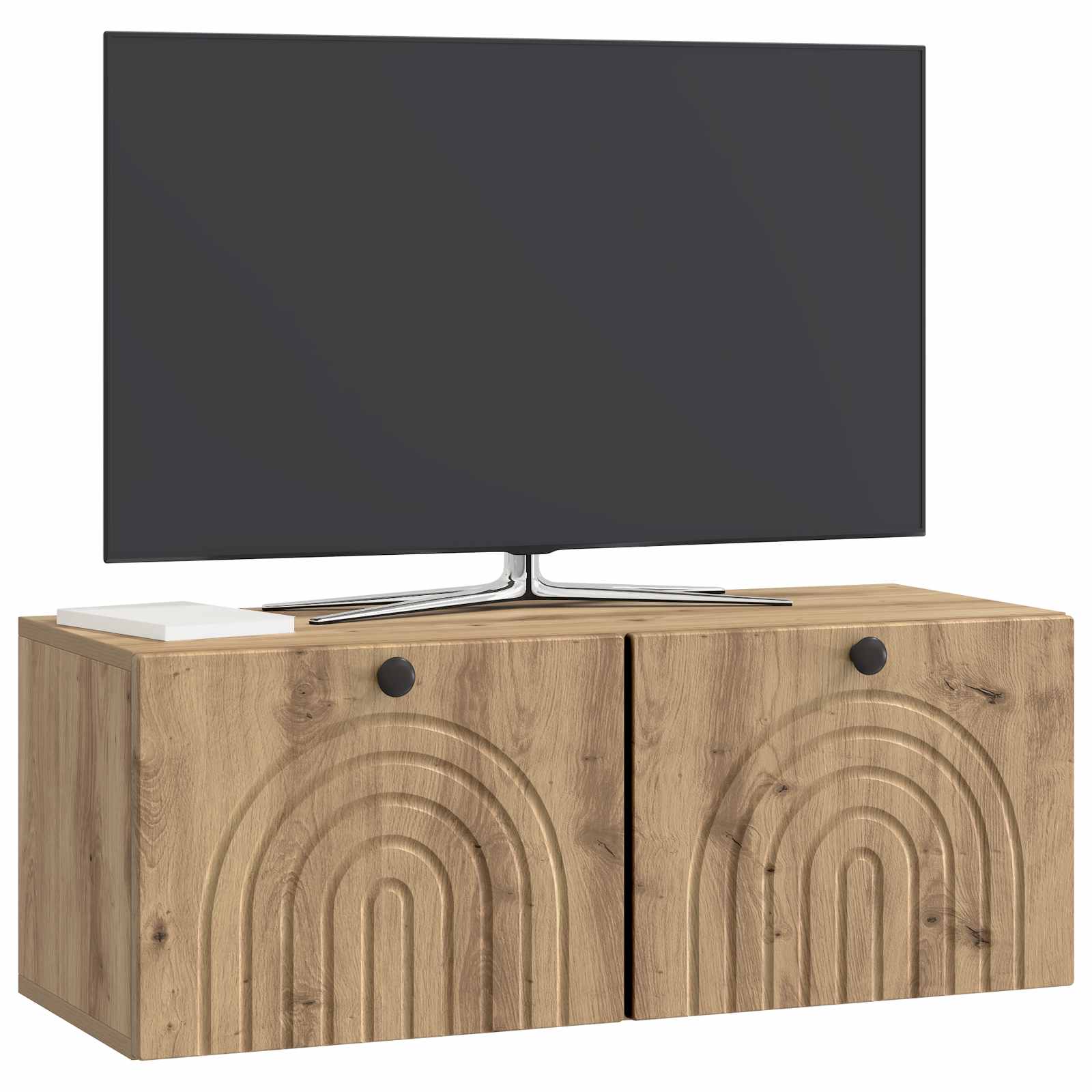 Meuble TV mural 78,5 x 31 x 30 cm Chêne artisanal - XIOS