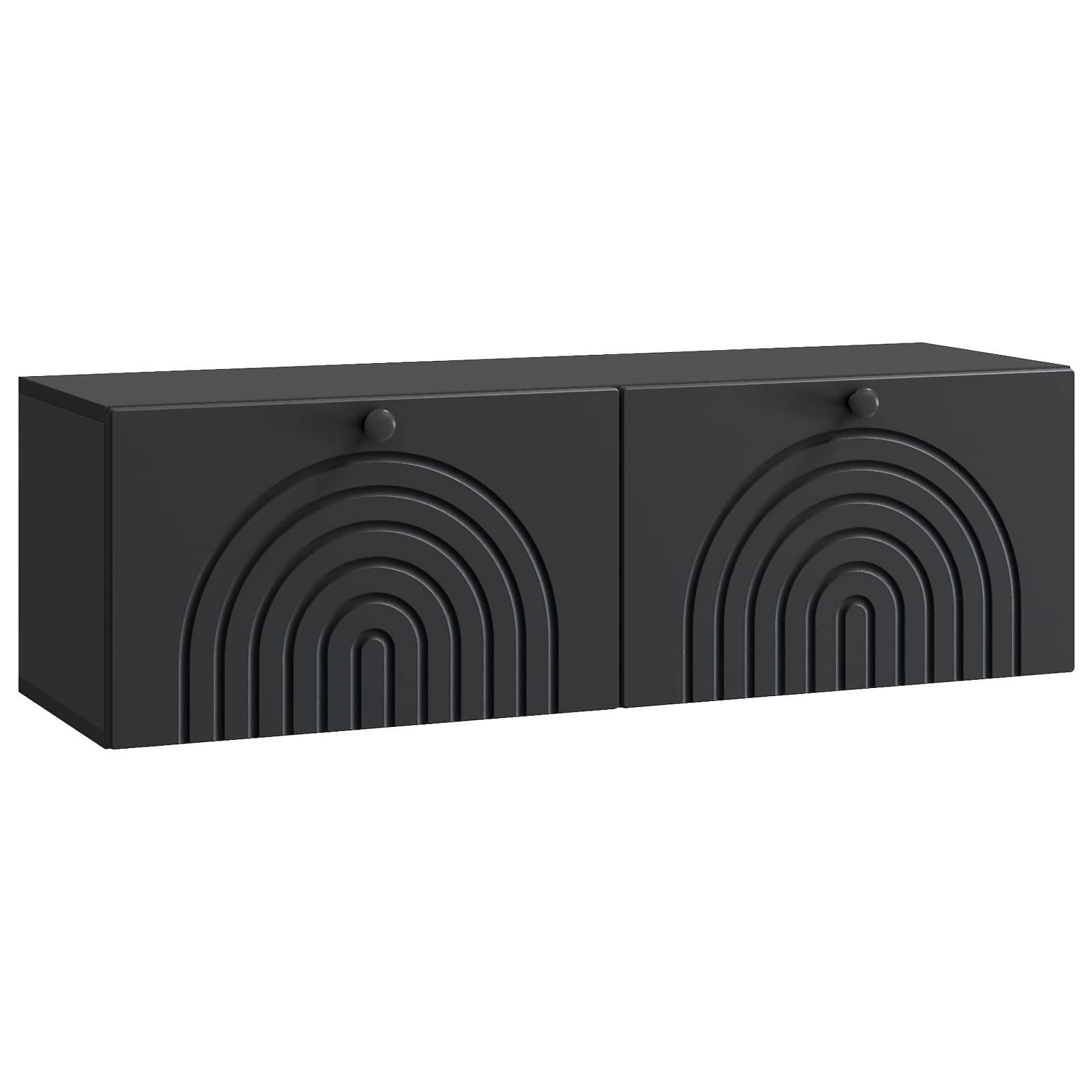 Meuble TV mural Noir 98 x 31 x 30 cm Bois d'ingénierie - XIOS
