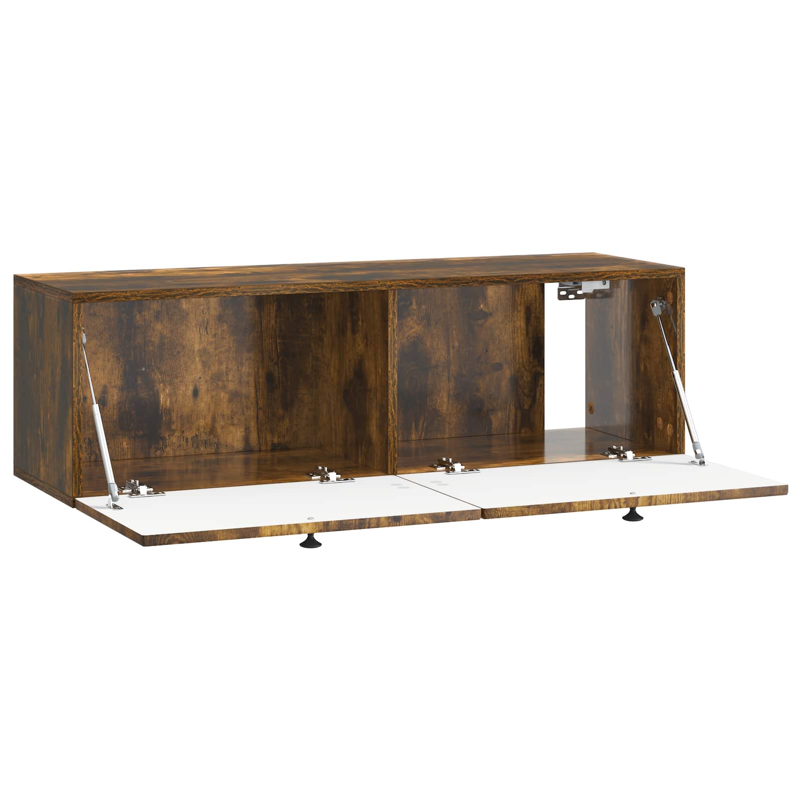 Meuble TV mural Chêne fumé 98 x 31 x 30 cm Bois d'ingénierie - XIOS