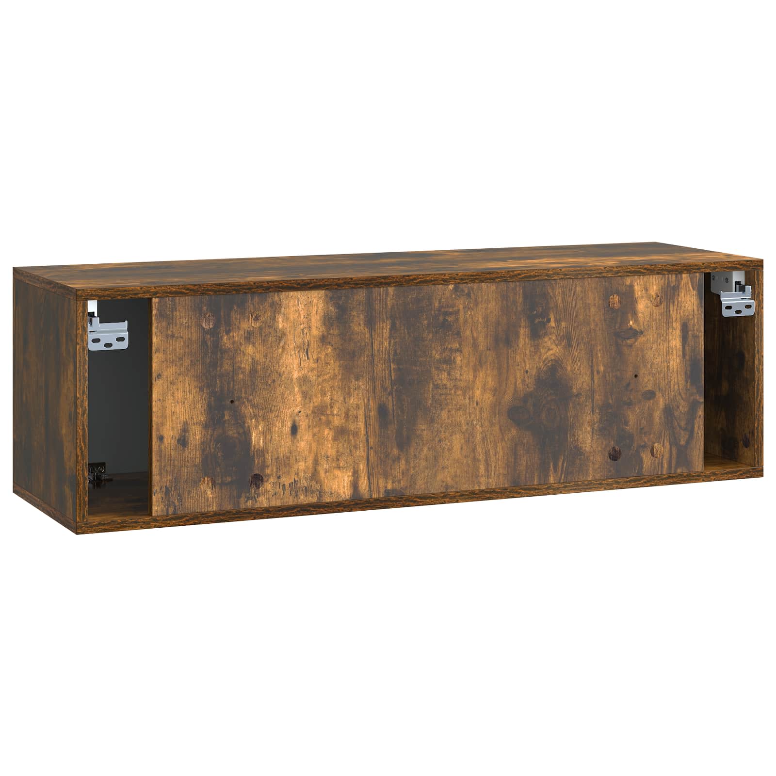 Meuble TV mural Chêne fumé 98 x 31 x 30 cm Bois d'ingénierie - XIOS