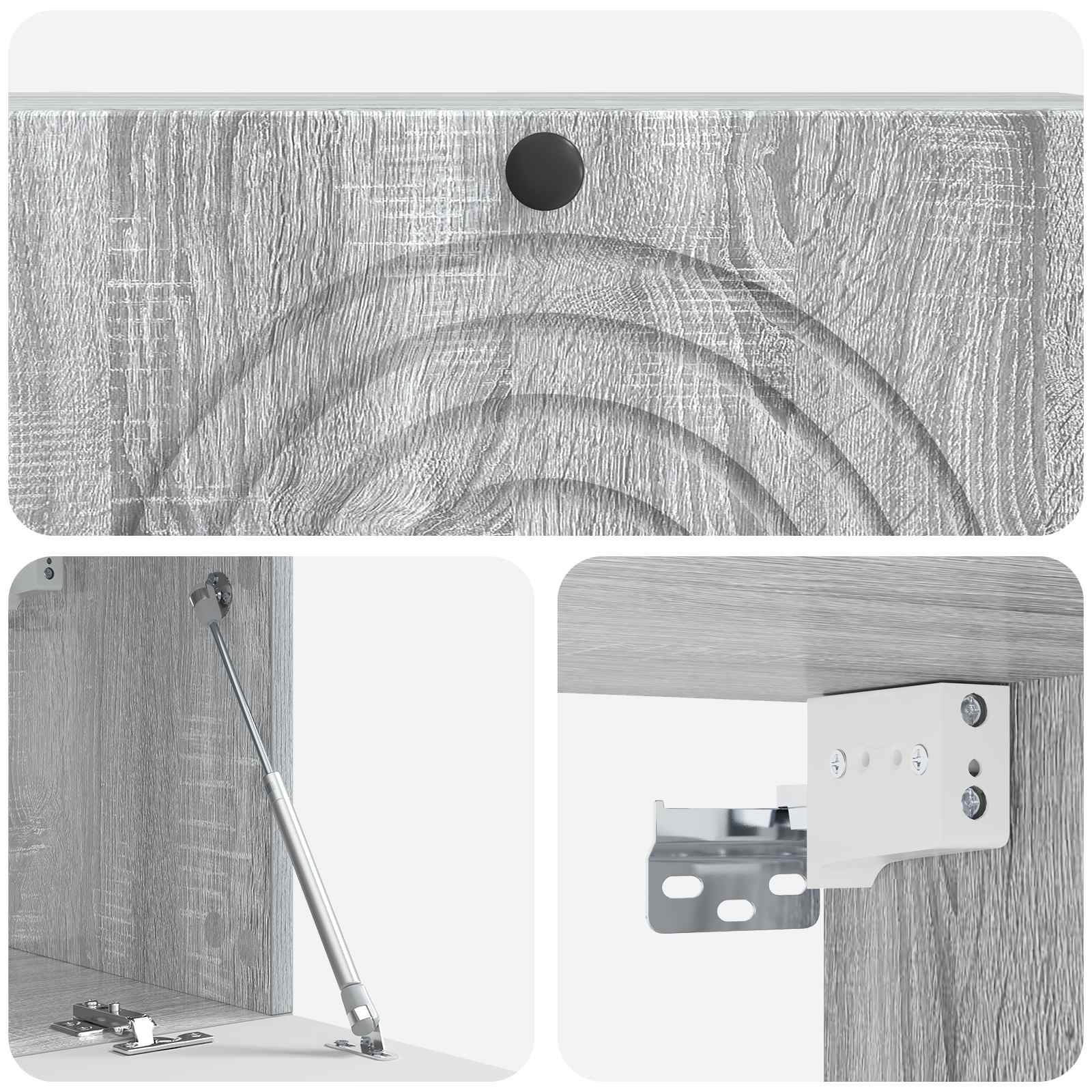 Meuble TV mural Sonoma gris 98 x 31 x 30 cm Bois d'ingénierie - XIOS