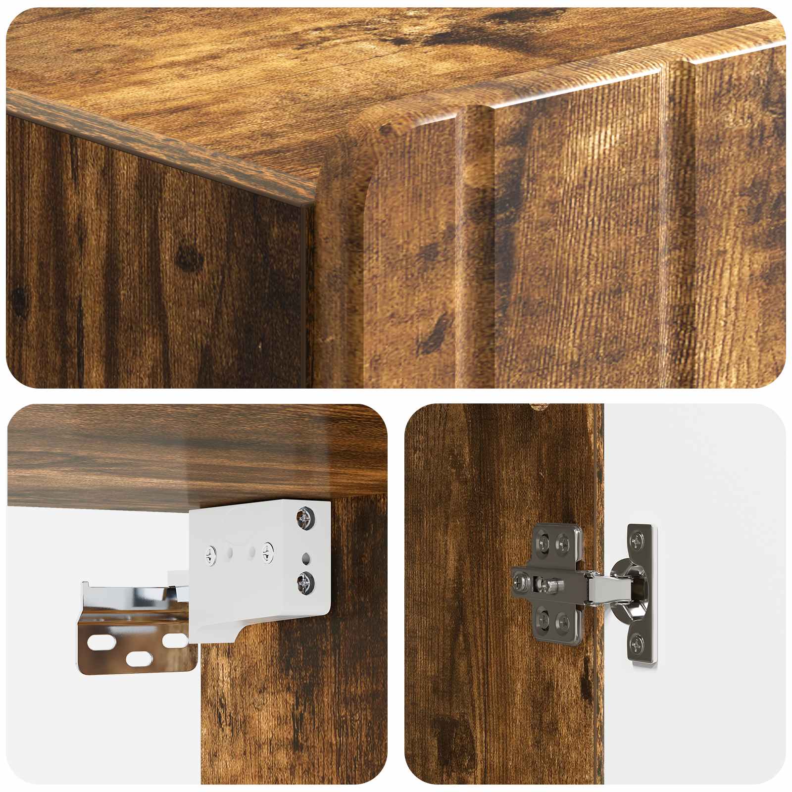 Armoire Murale Chêne fumé 59 x 31 x 64 cm Bois d'ingénierie - XIOS