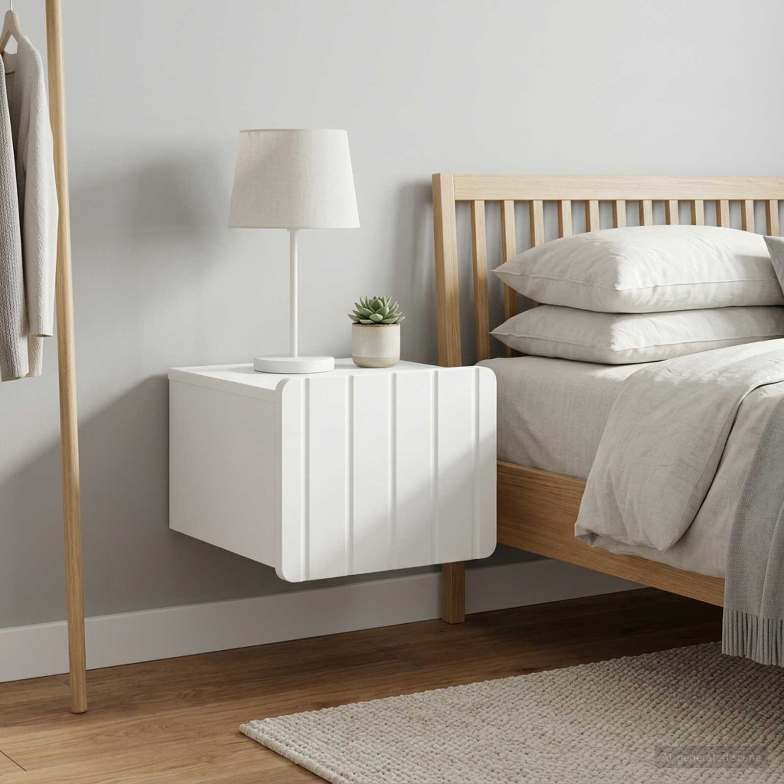 Cabinet de chevet mural 2 pcs Blanc 33 x 34,5 x 24 cm - XIOS