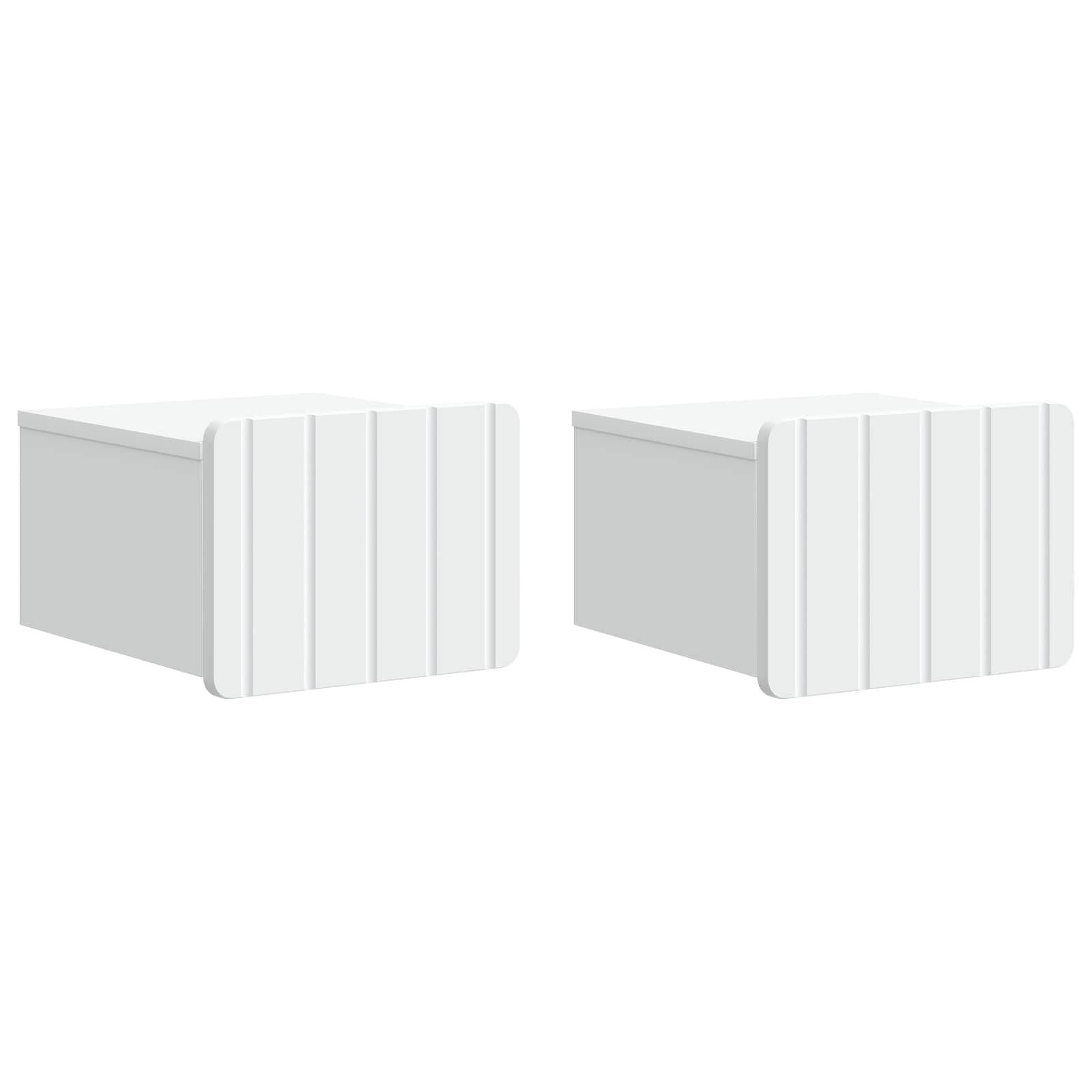 Cabinet de chevet mural 2 pcs Blanc 33 x 34,5 x 24 cm - XIOS