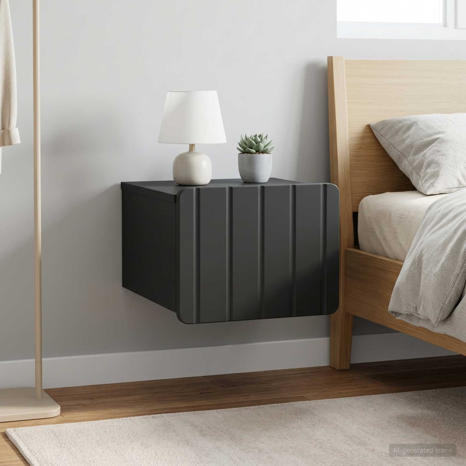 Cabinet de chevet mural 2 pcs Noir 33 x 34,5 x 24 cm - XIOS
