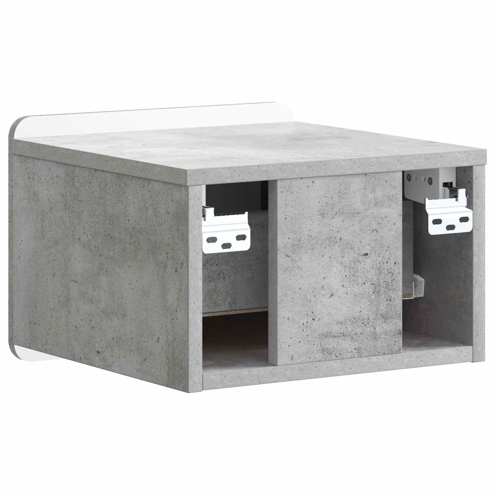 Cabinet de chevet mural 2 pcs Gris béton 33 x 34,5 x 24 cm - XIOS