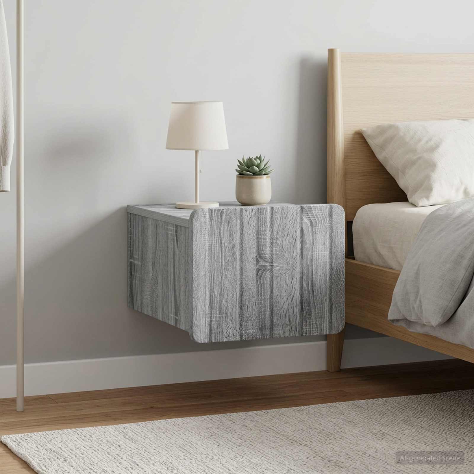 Cabinet de chevet mural 2 pcs Sonoma gris 33 x 34,5 x 24 cm - XIOS