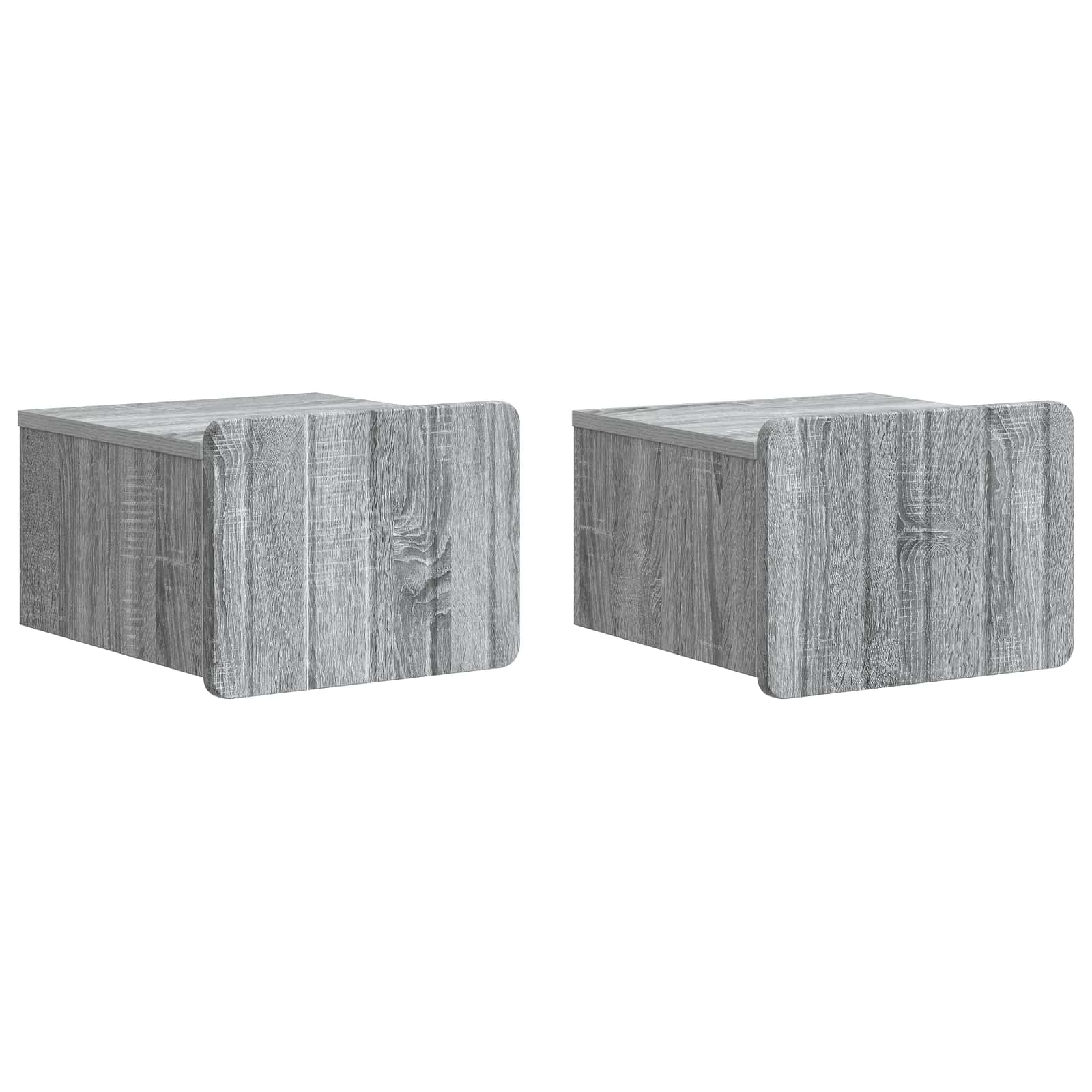 Cabinet de chevet mural 2 pcs Sonoma gris 33 x 34,5 x 24 cm - XIOS