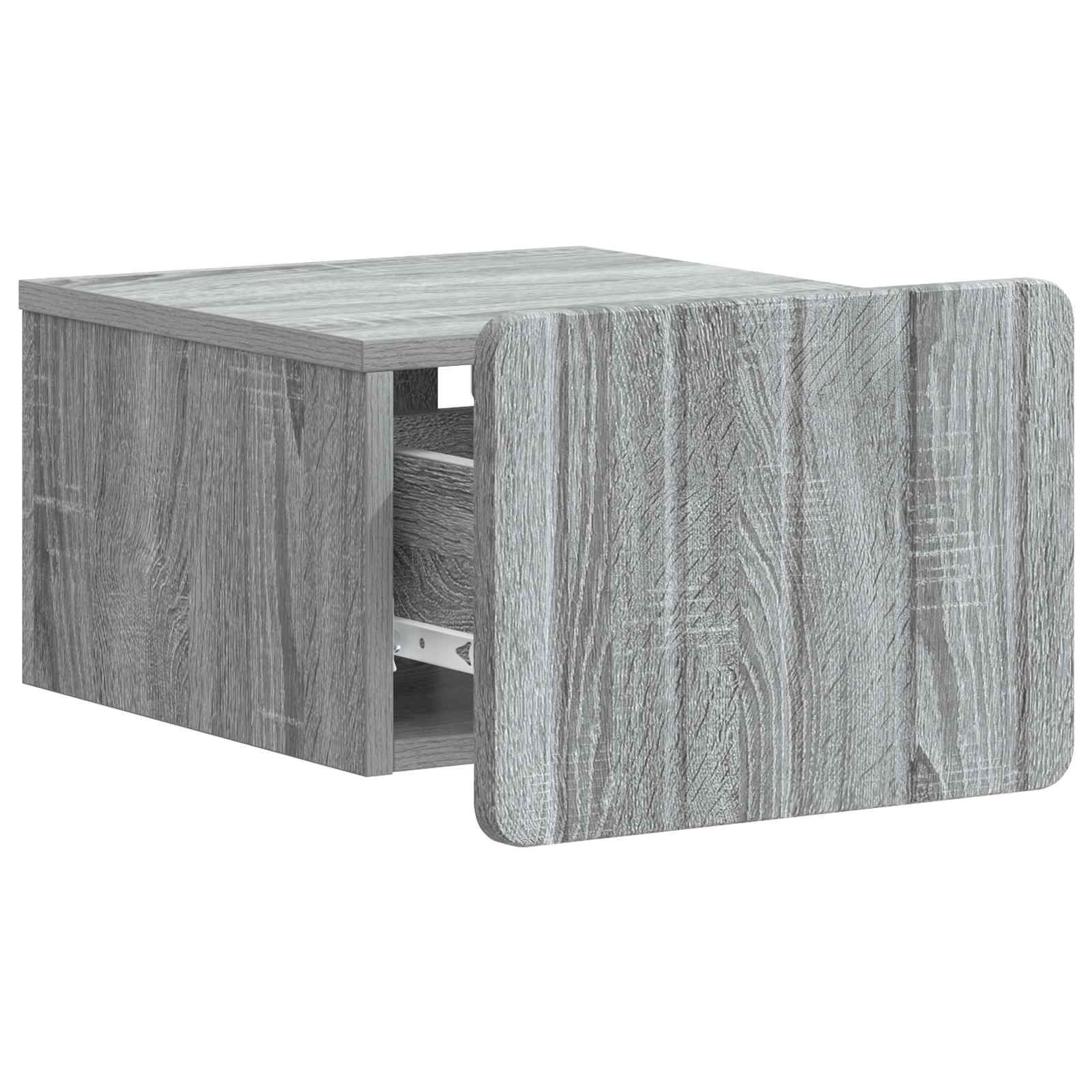 Cabinet de chevet mural 2 pcs Sonoma gris 33 x 34,5 x 24 cm - XIOS