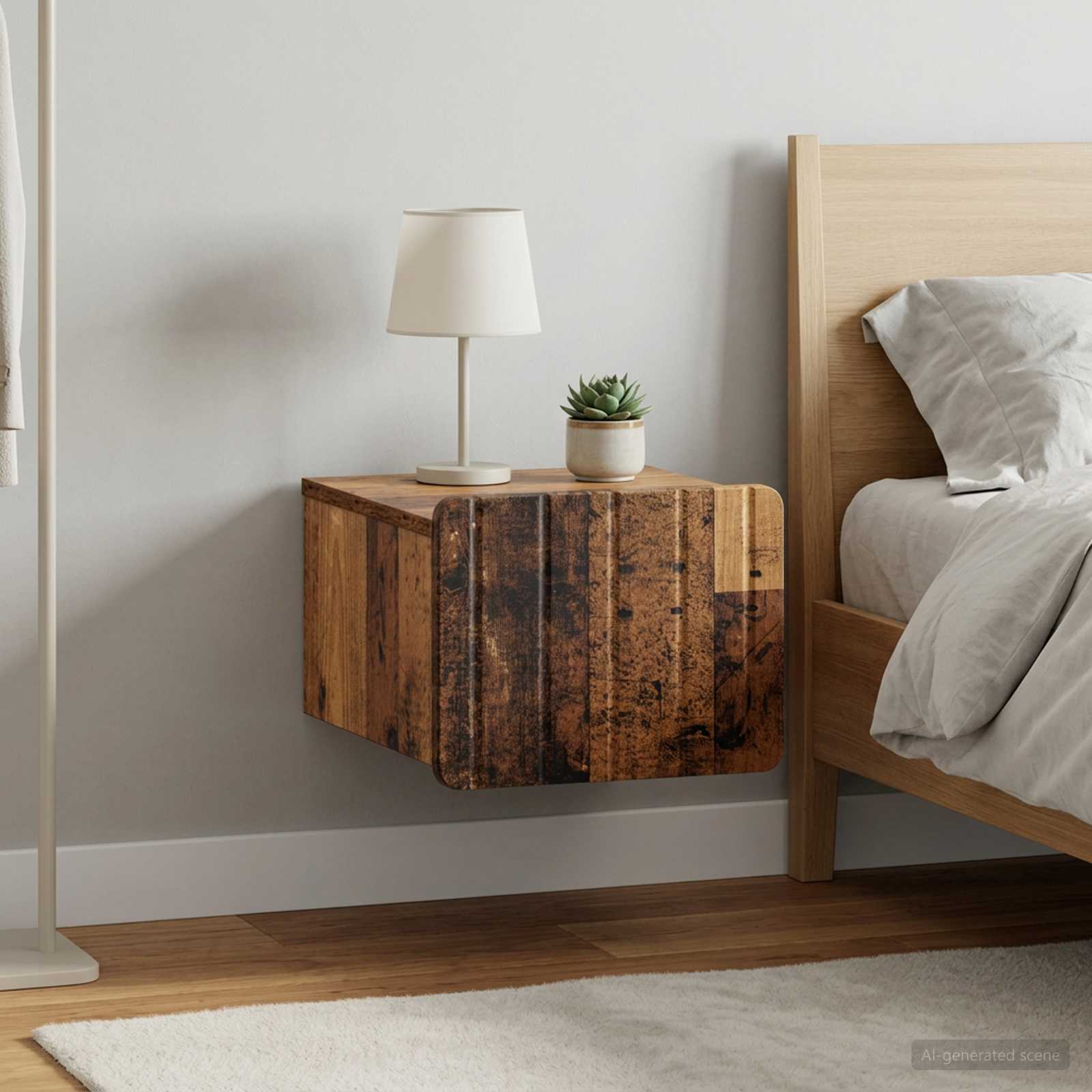 Cabinet de chevet mural 2 pcs Bois ancien 33 x 34,5 x 24 cm - XIOS