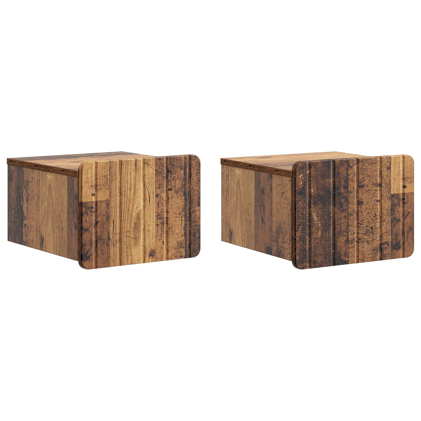 Cabinet de chevet mural 2 pcs Bois ancien 33 x 34,5 x 24 cm - XIOS