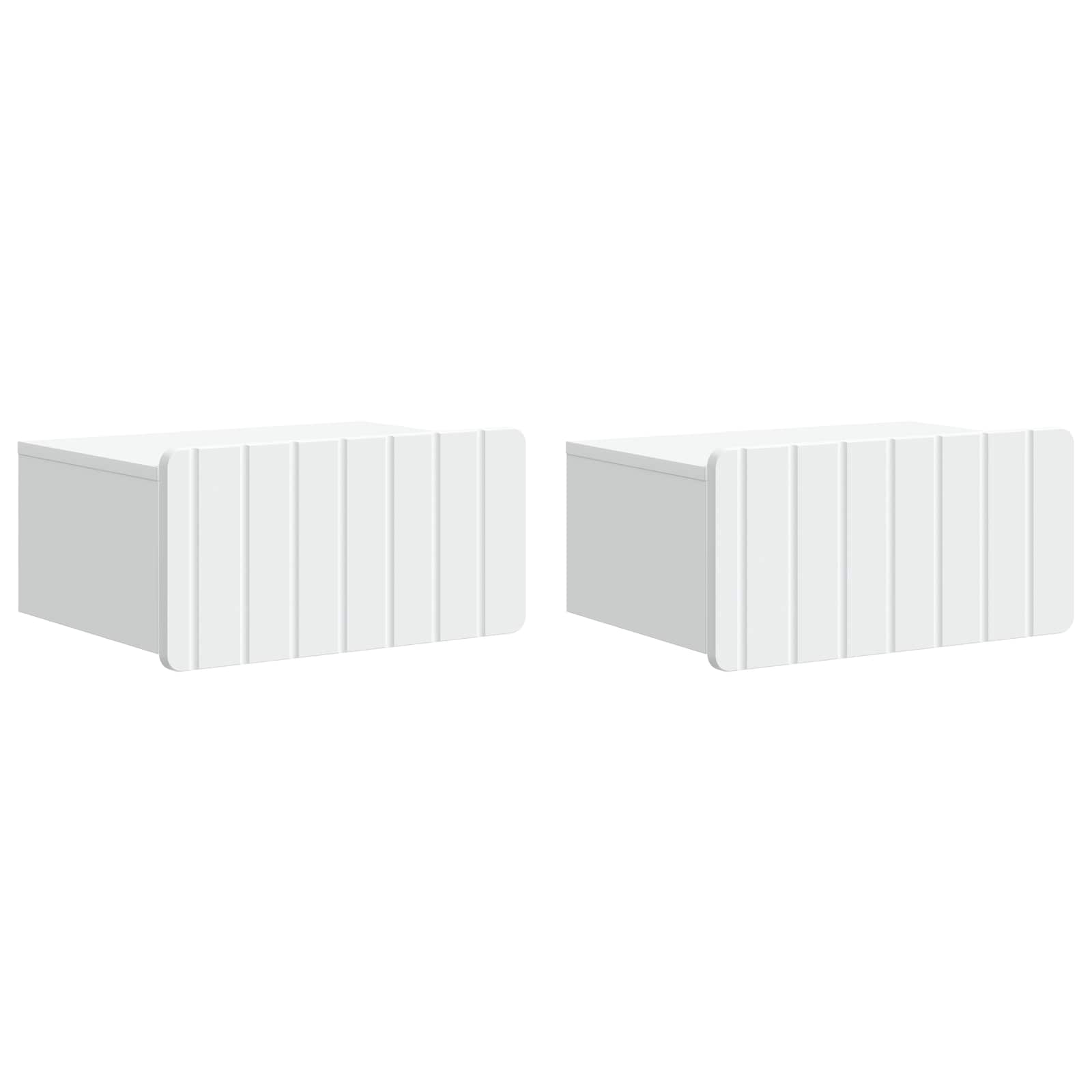 Cabinet de chevet mural 2 pcs Blanc 49 x 34,5 x 24 cm - XIOS