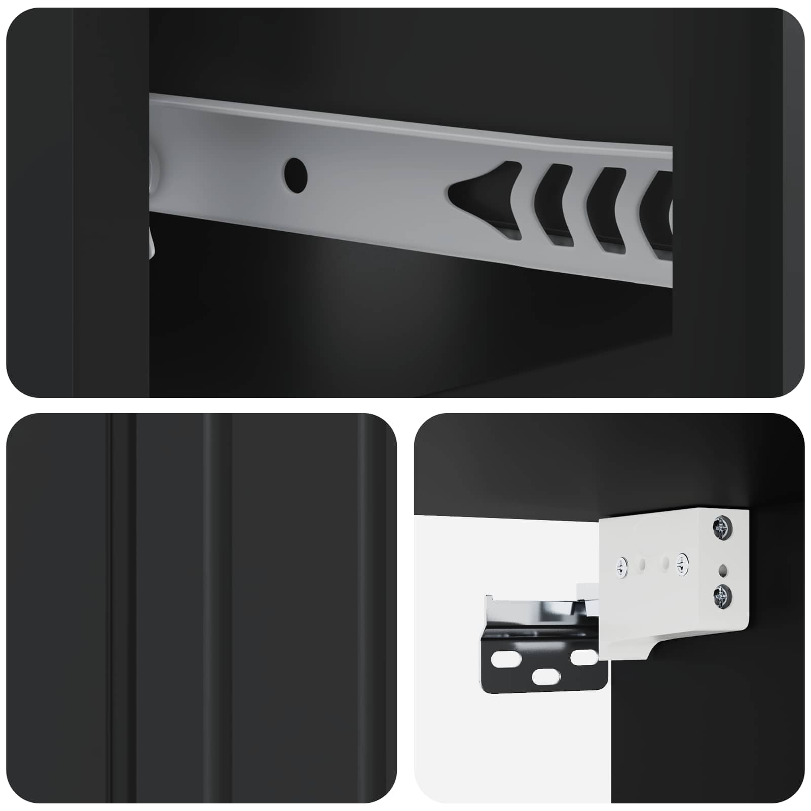 Cabinet de chevet mural 2 pcs Noir 49 x 34,5 x 24 cm - XIOS