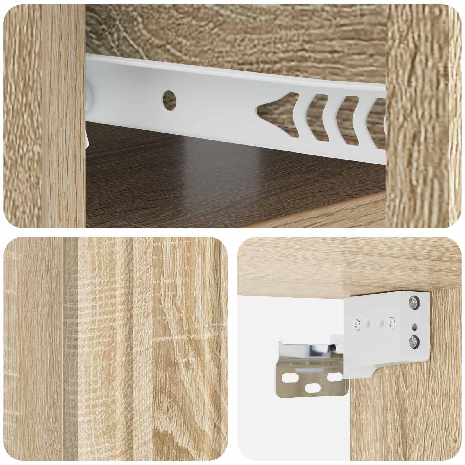 Cabinet de chevet mural 2 pcs Chêne Sonoma 49 x 34,5 x 24 cm - XIOS
