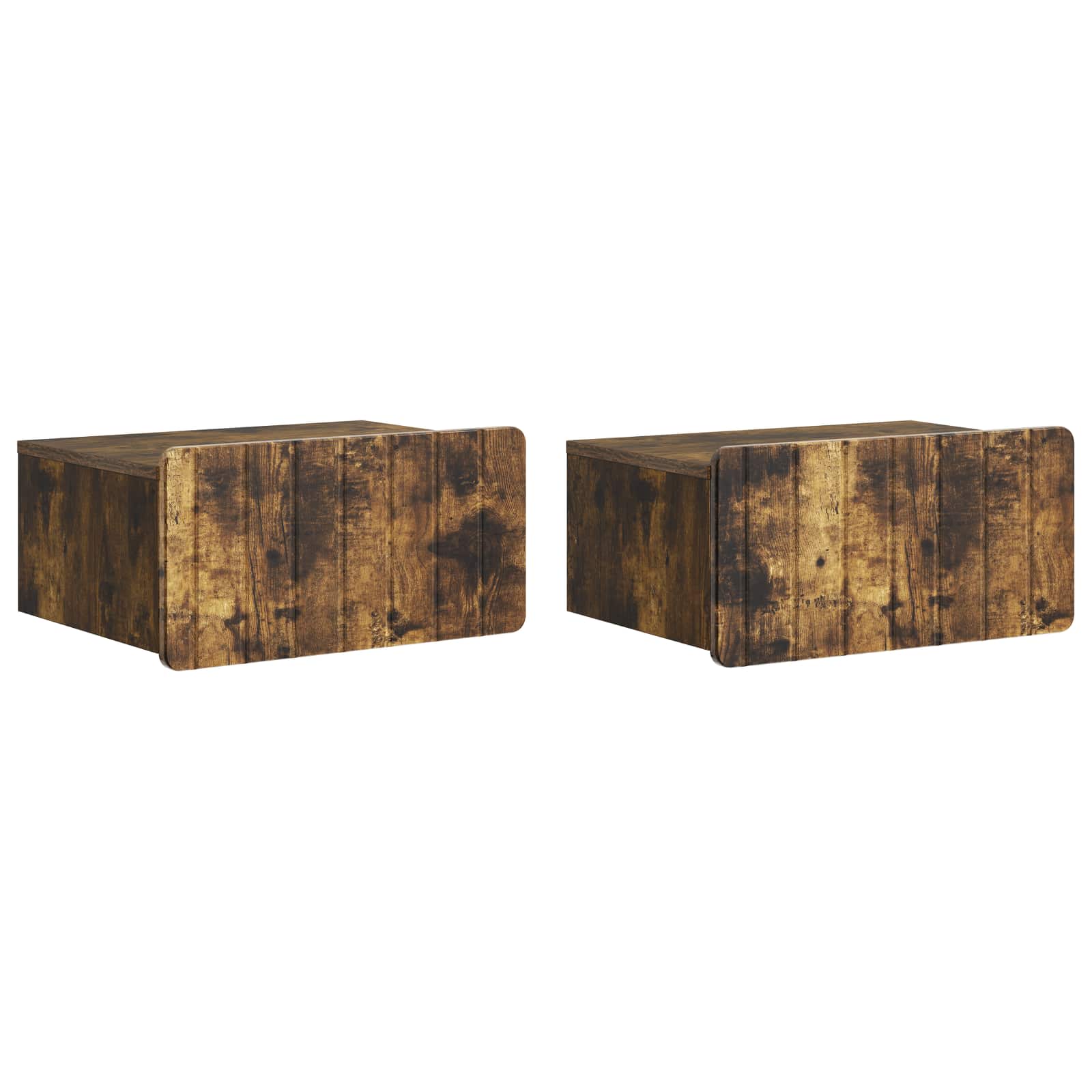 Cabinet de chevet mural 2 pcs Chêne fumé 49 x 34,5 x 24 cm - XIOS