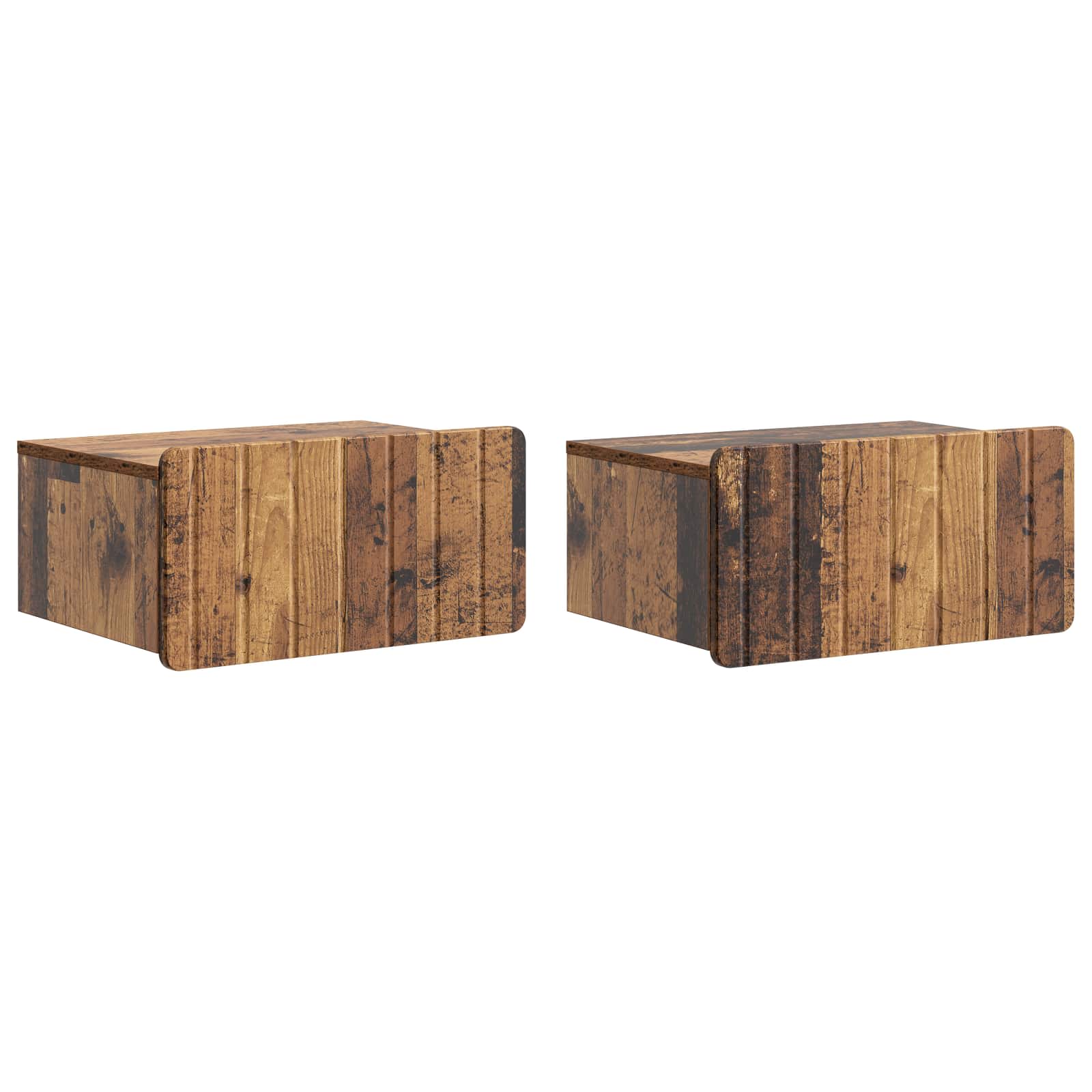 Cabinet de chevet mural 2 pcs Bois ancien 49 x 34,5 x 24 cm - XIOS