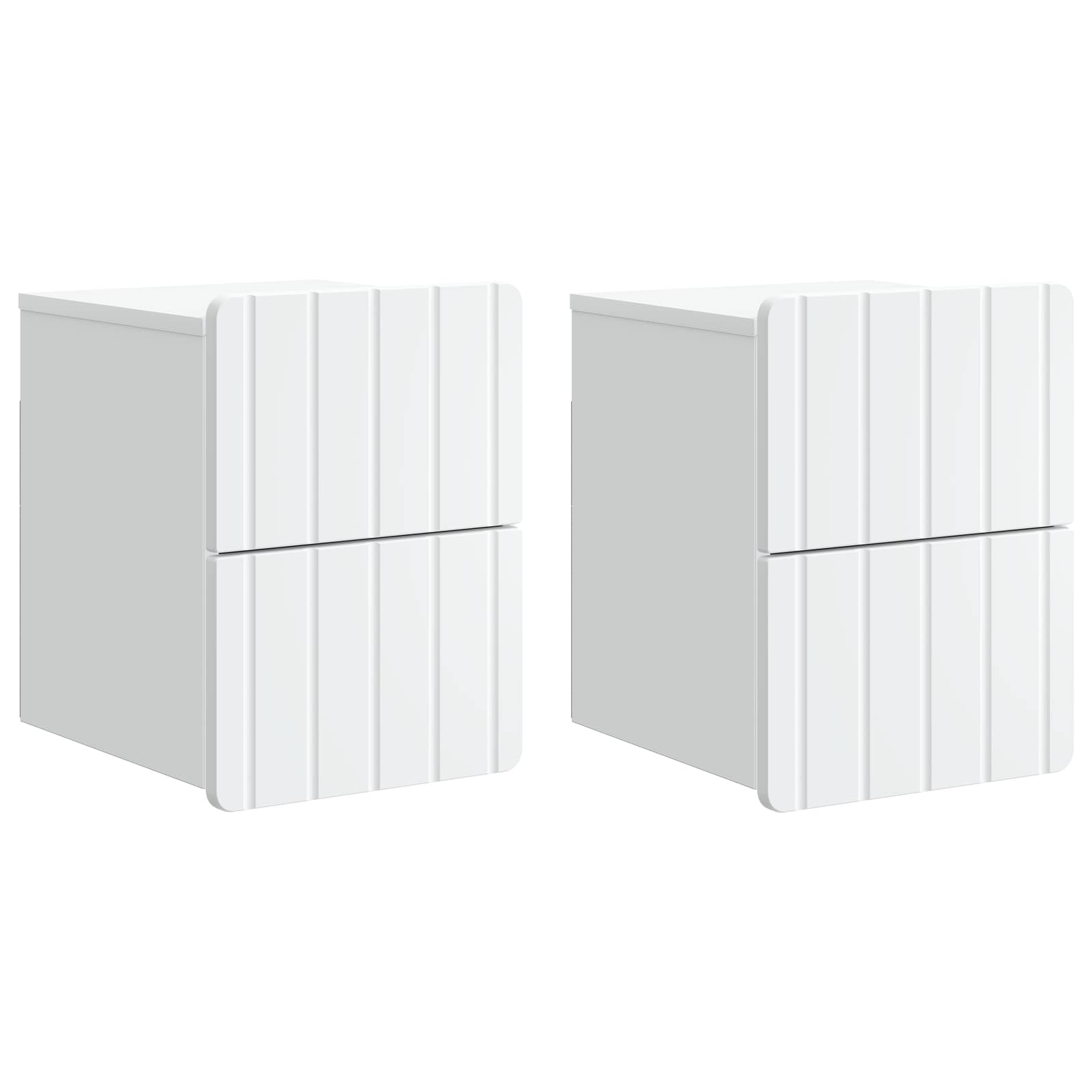 Cabinet de chevet mural 2 pcs Blanc 33 x 34,5 x 43 cm - XIOS