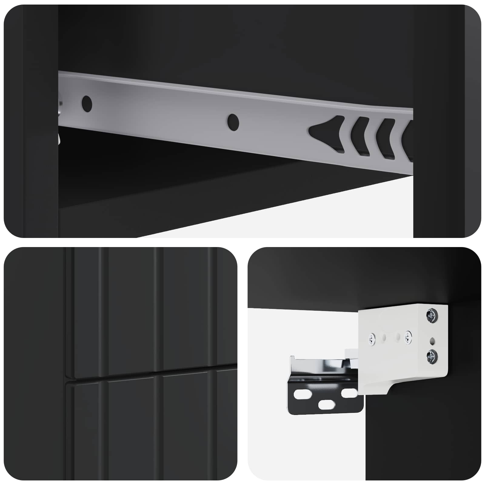 Cabinet de chevet mural 2 pcs Noir 33 x 34,5 x 43 cm - XIOS