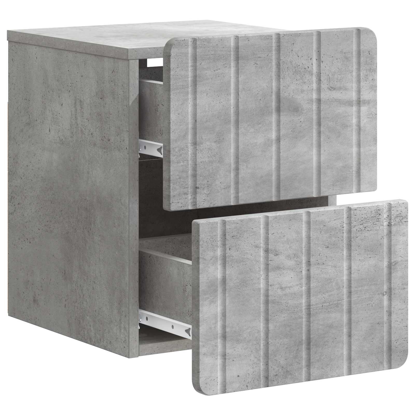 Cabinet de chevet mural 2 pcs Gris béton 33 x 34,5 x 43 cm - XIOS