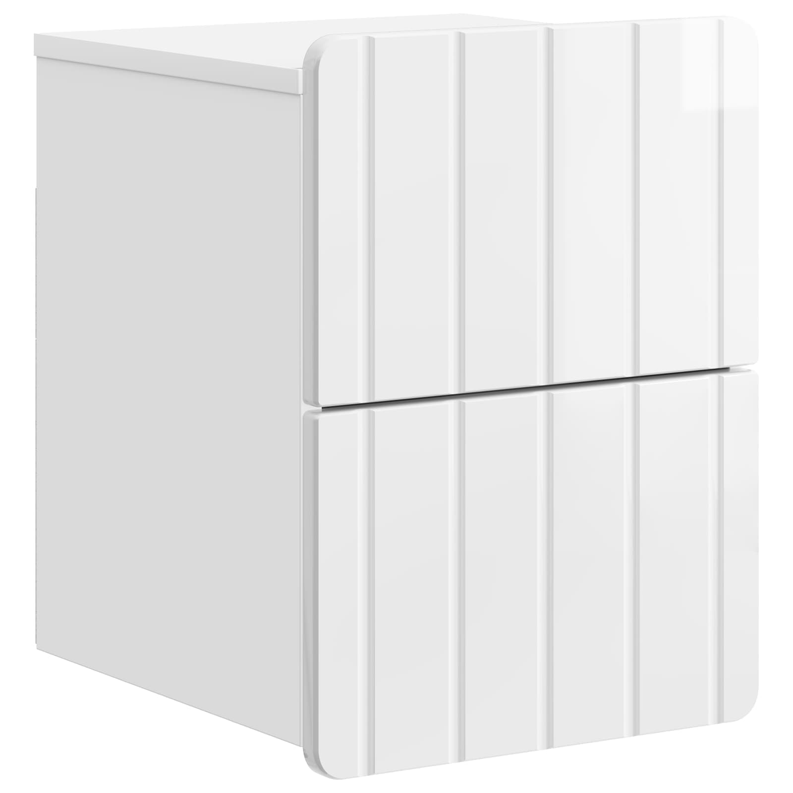 Cabinet de chevet mural 2 pcs Blanc brillant 33 x 34,5 x 43 cm - XIOS