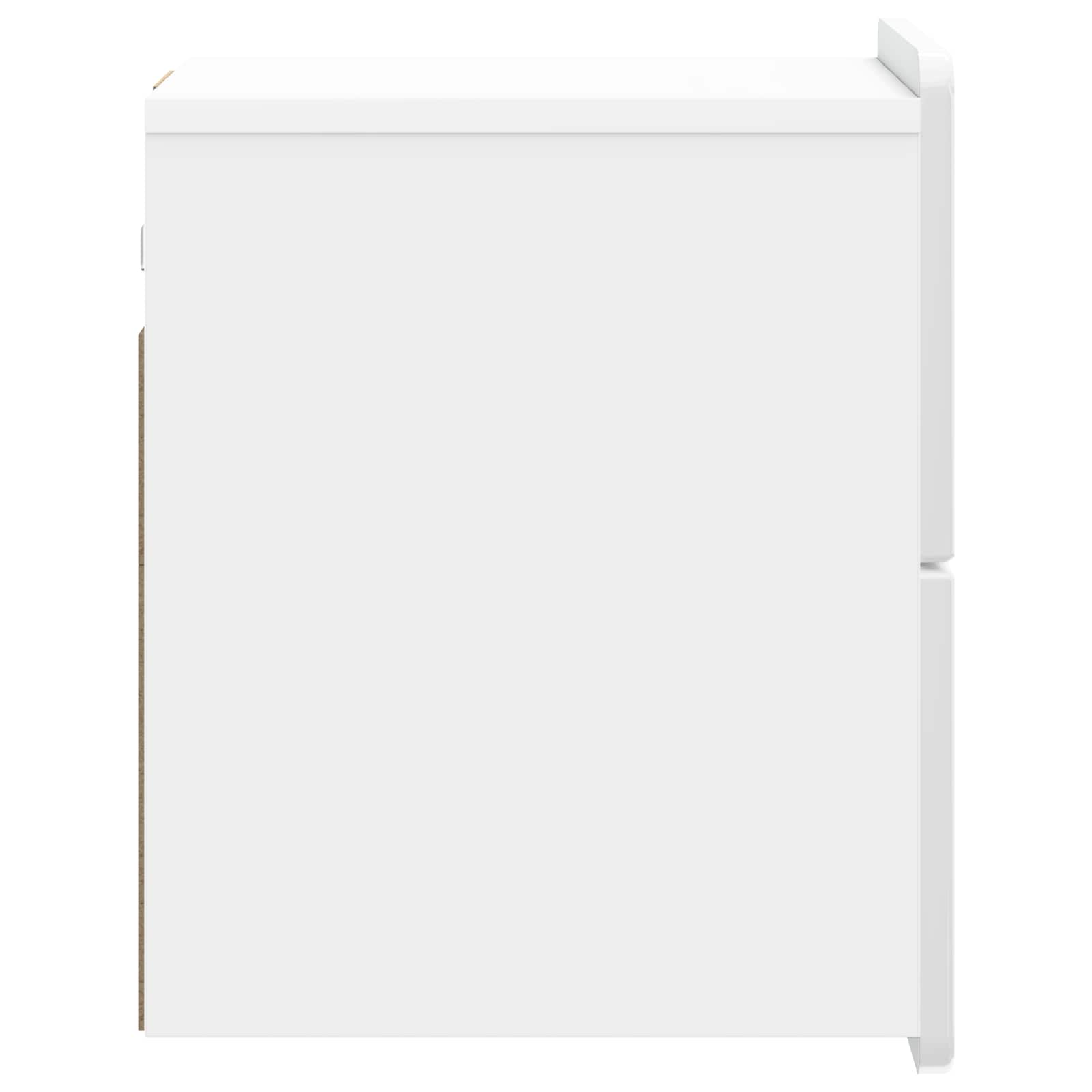 Cabinet de chevet mural 2 pcs Blanc brillant 33 x 34,5 x 43 cm - XIOS