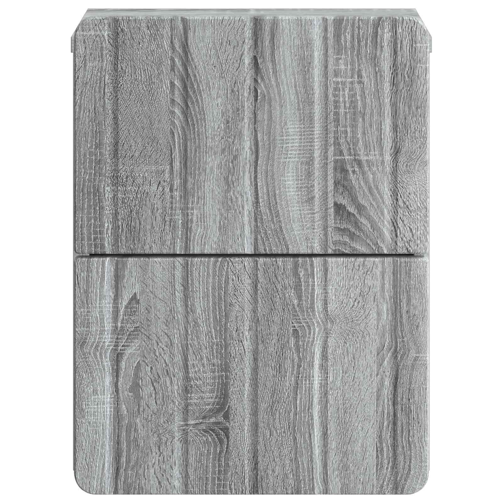 Cabinet de chevet mural 2 pcs Sonoma gris 33 x 34,5 x 43 cm - XIOS