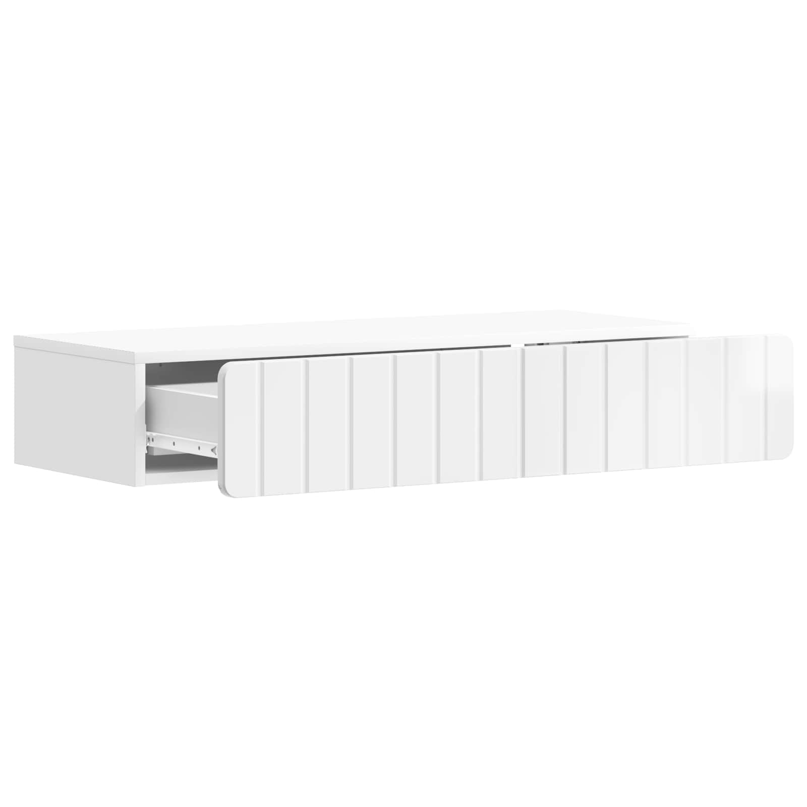 Table d'appoint murale Blanc brillant 87,5 x 34,5 x 17 cm - XIOS