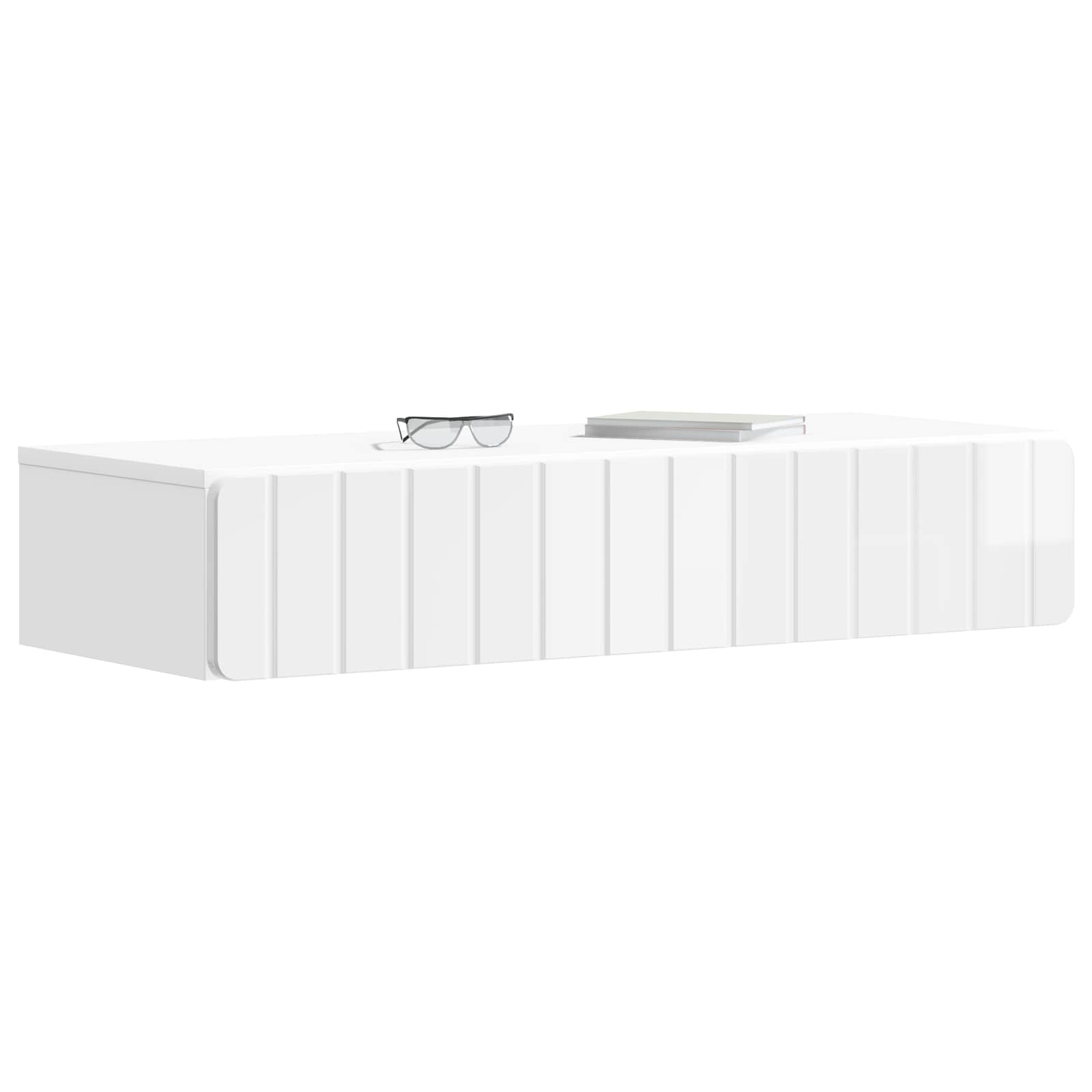 Table d'appoint murale Blanc brillant 87,5 x 34,5 x 17 cm - XIOS