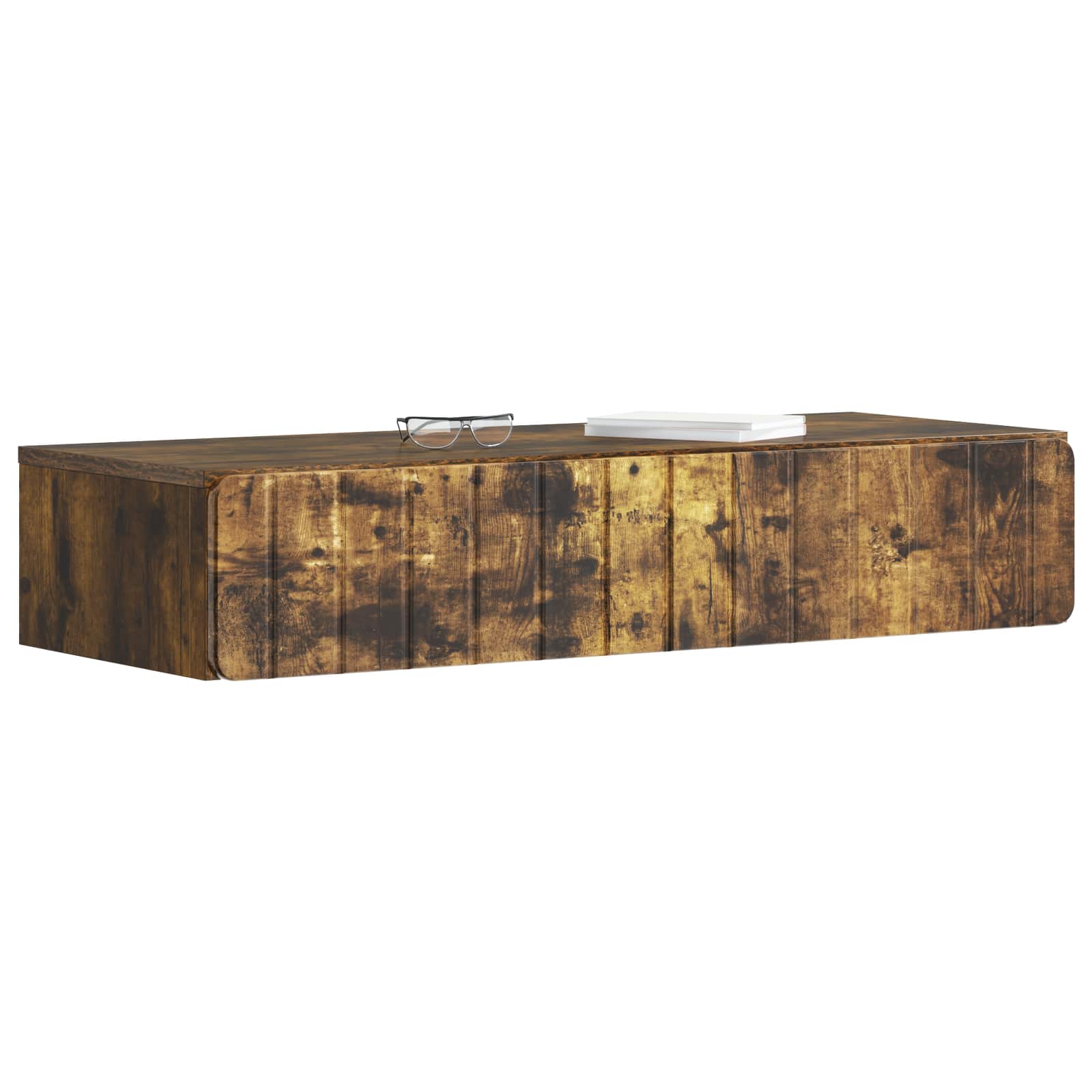 Table d'appoint murale Chêne fumé 87,5 x 34,5 x 17 cm - XIOS