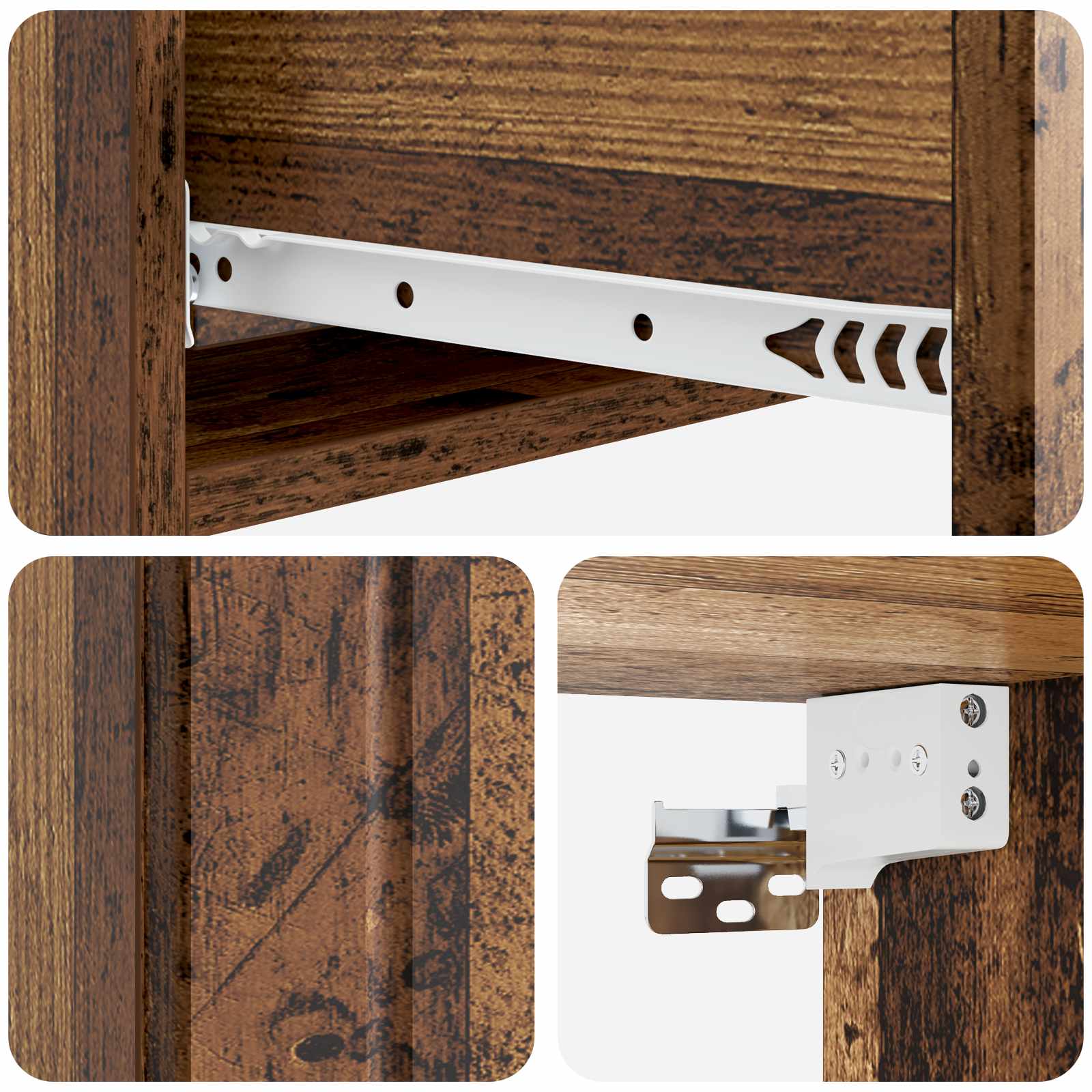 Table d'appoint murale Bois ancien 87,5 x 34,5 x 17 cm - XIOS
