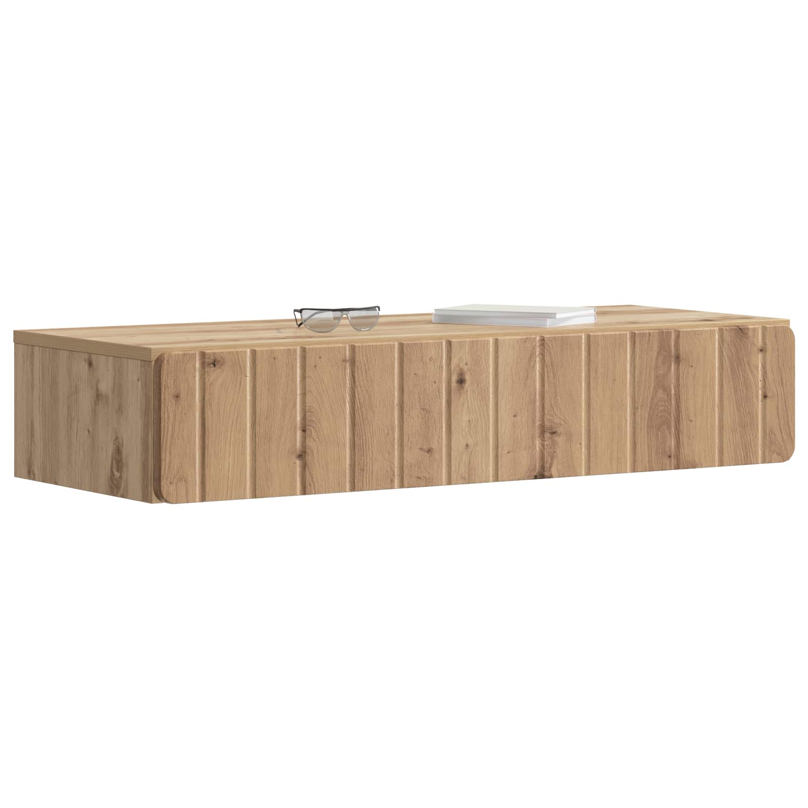 Table d'appoint murale Chêne artisanal 87,5 x 34,5 x 17 cm - XIOS