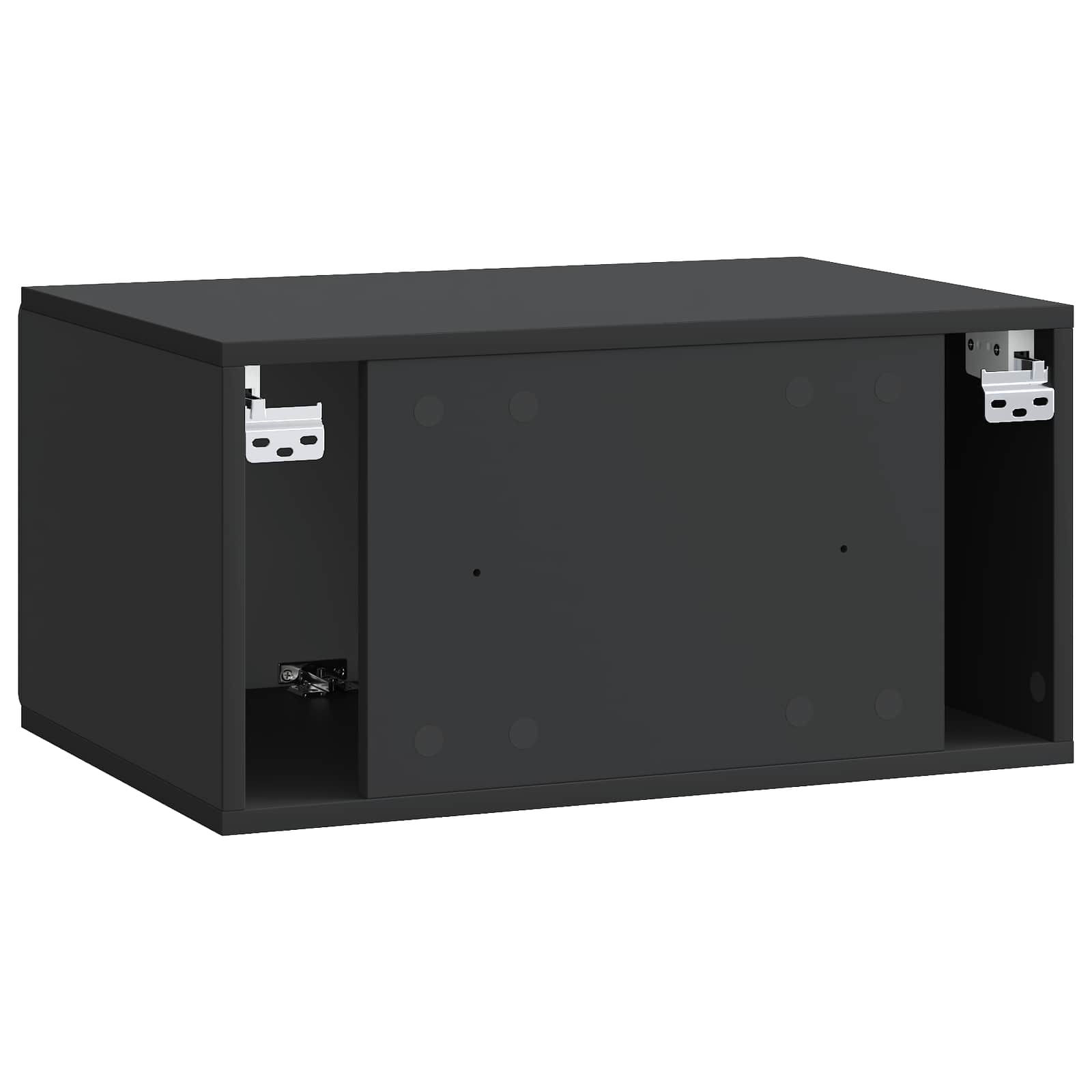 Meuble TV mural Noir 59,5 x 41 x 30 cm Bois d'ingénierie - XIOS