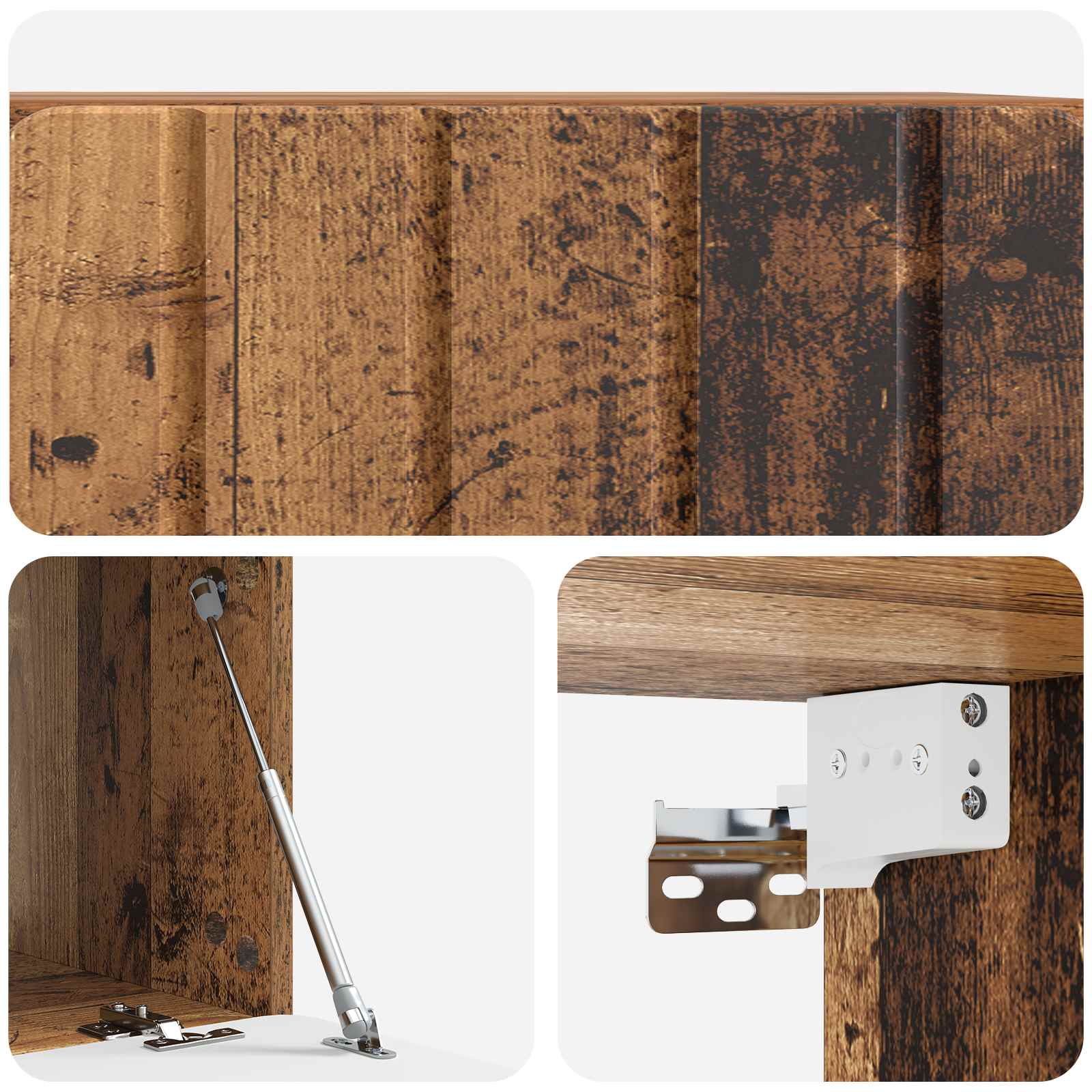 Meuble TV mural Bois ancien 59,5 x 41 x 30 cm Bois d'ingénierie - XIOS