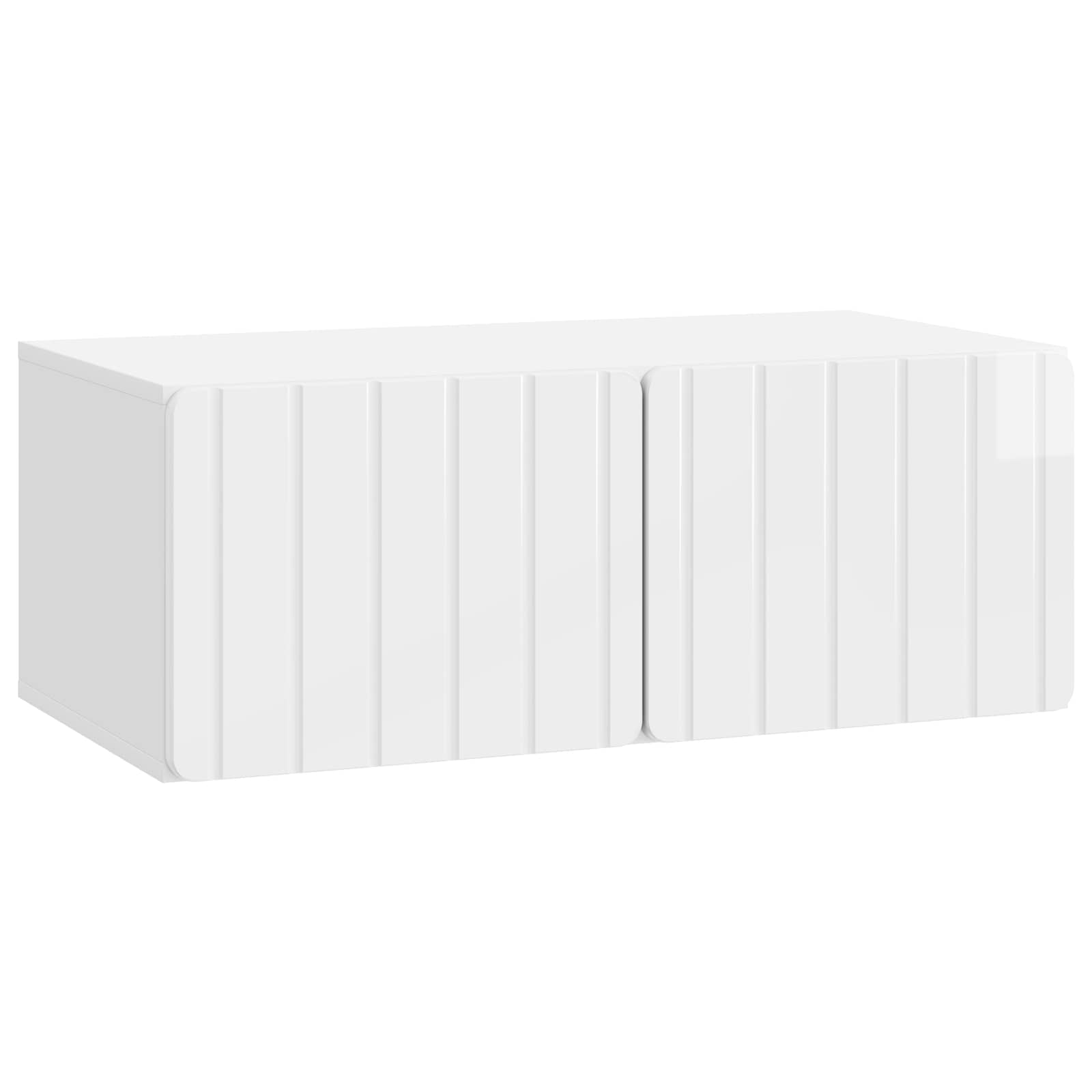 Meuble TV mural Montage mural Blanc brillant 78,5 x 41 x 30 cm - XIOS